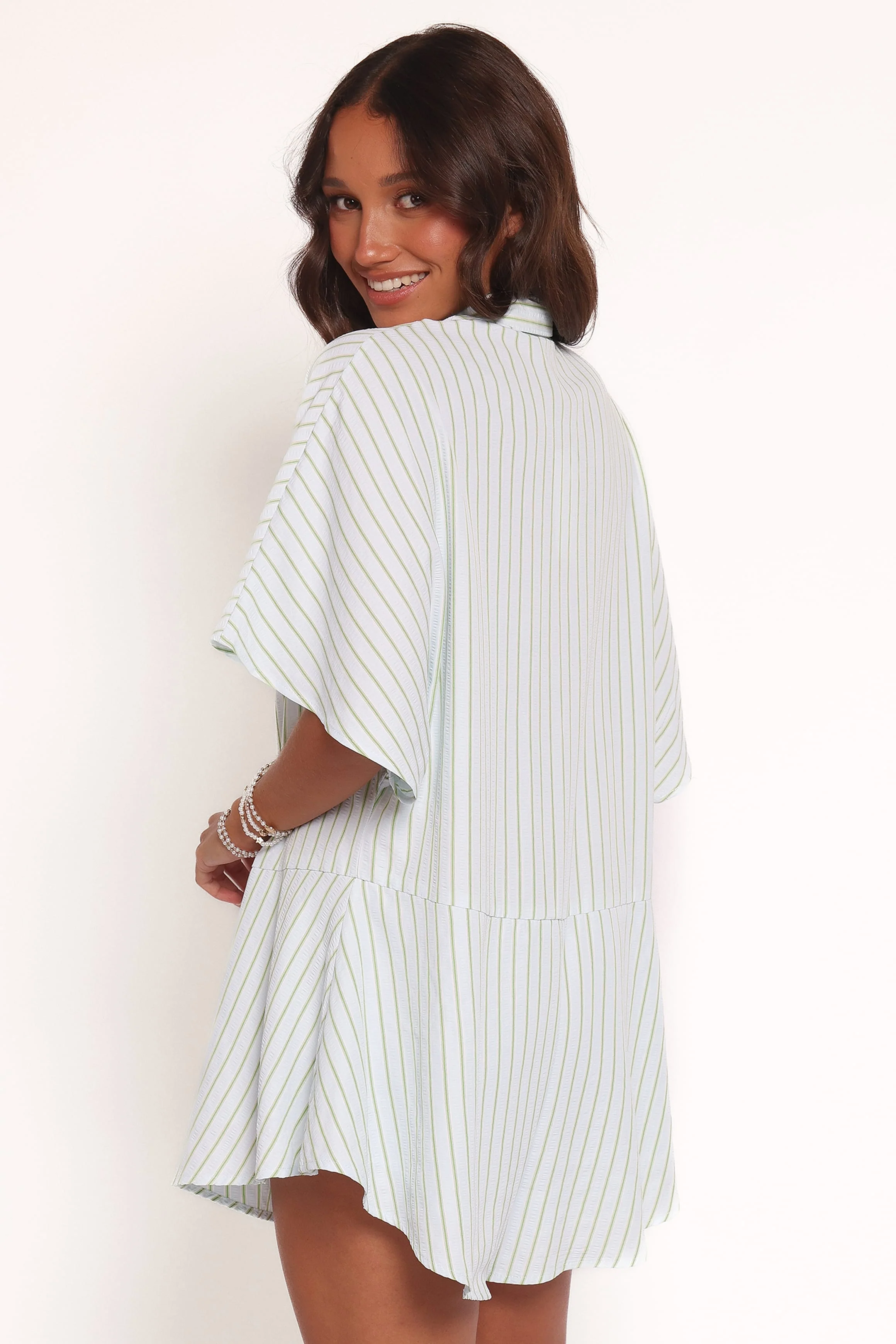 Sebastian Playsuit - Green Blue Stripe - Image 5