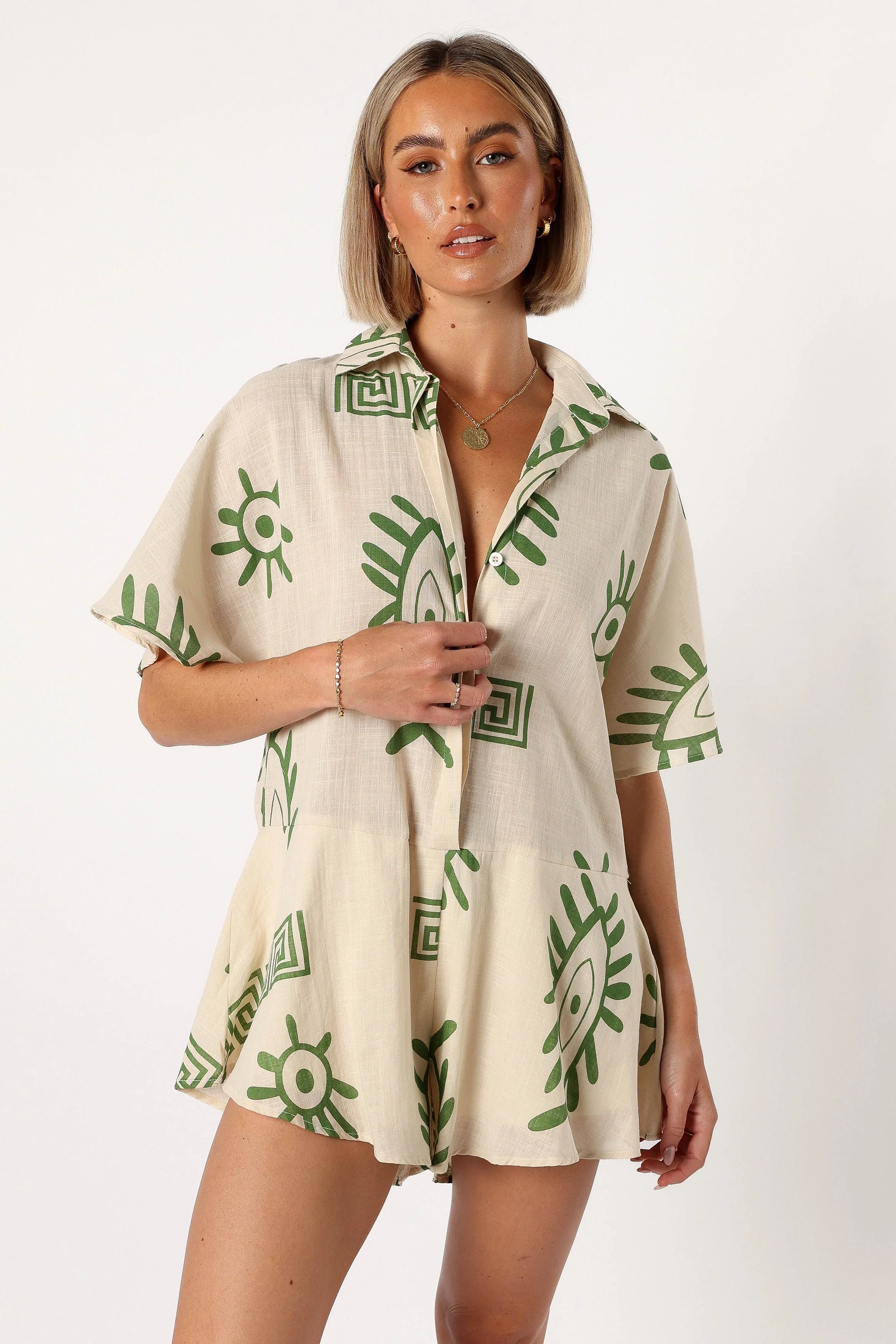 Sebastian Playsuit - Green Print - Image 8