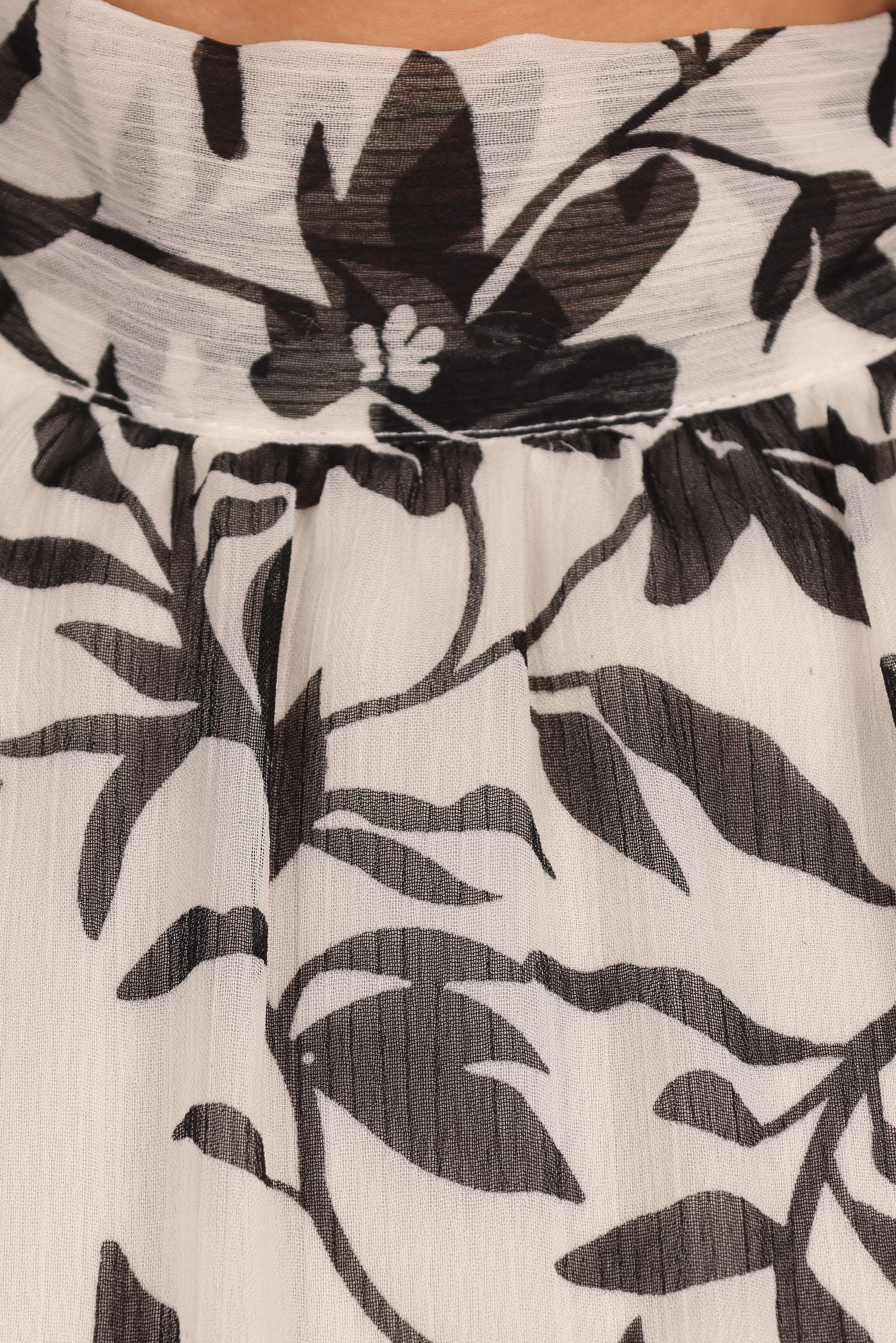 Senna Top - White Black Floral - Image 9