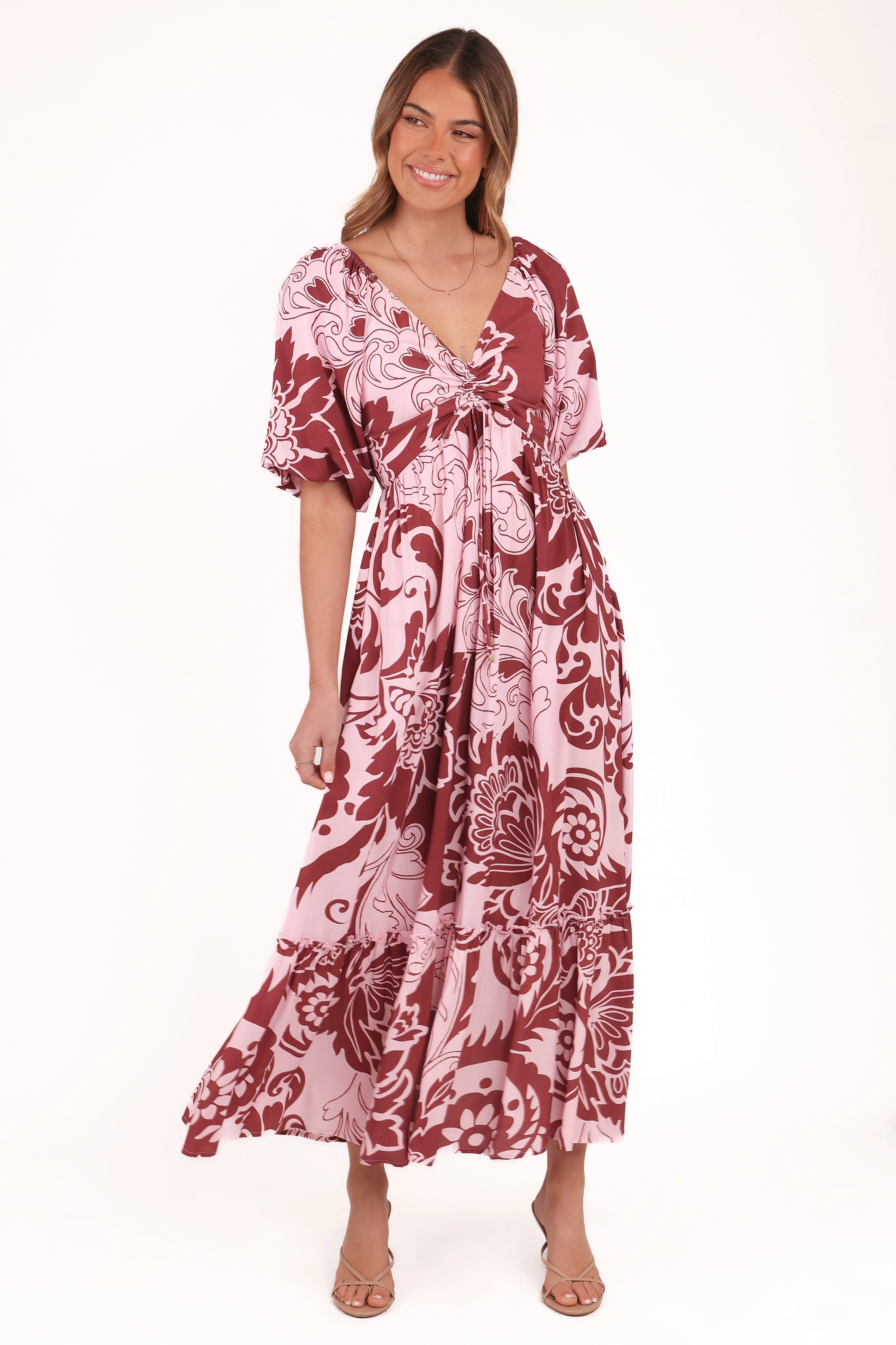 Shanae Maxi Dress - Pink Brown Paisley - Image 2
