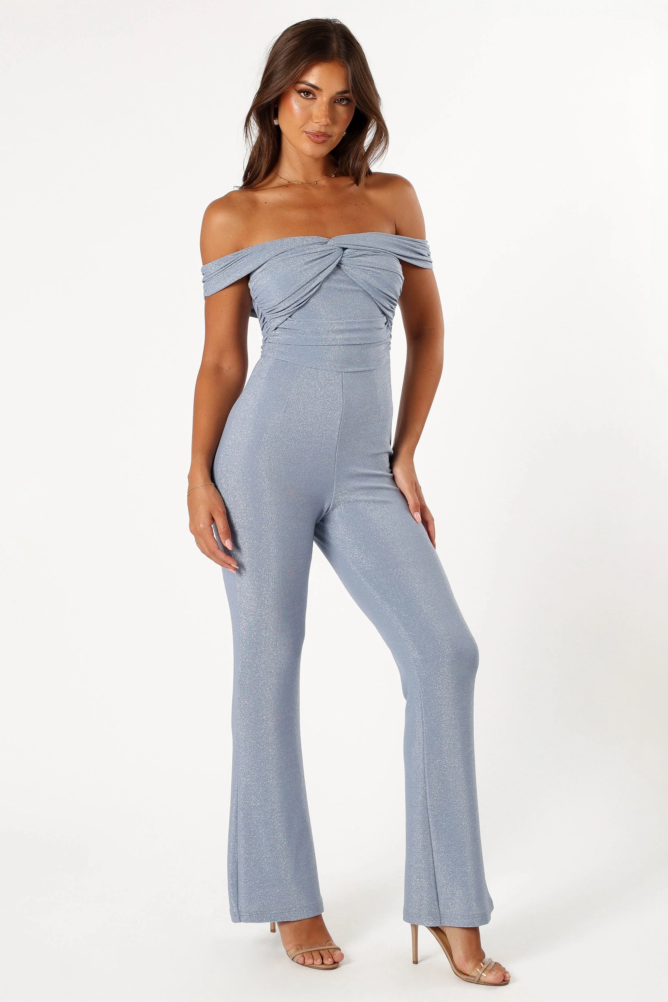Sharnie Off Shoulder Jumpsuit - Blue - Image 5