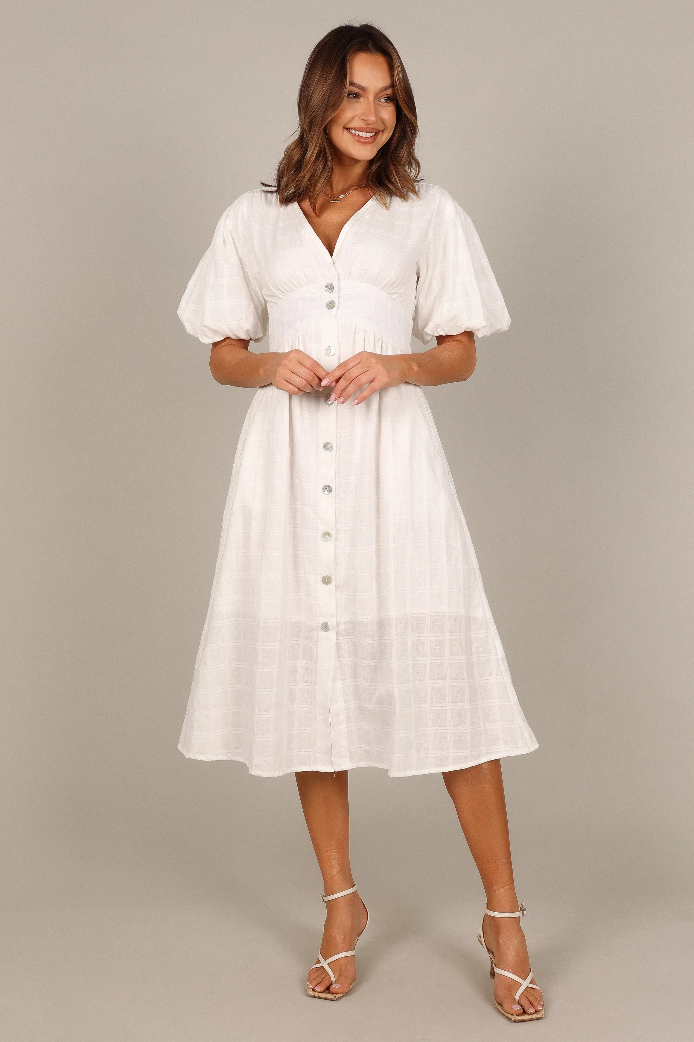 Shelley Midi Dress - White - Image 3