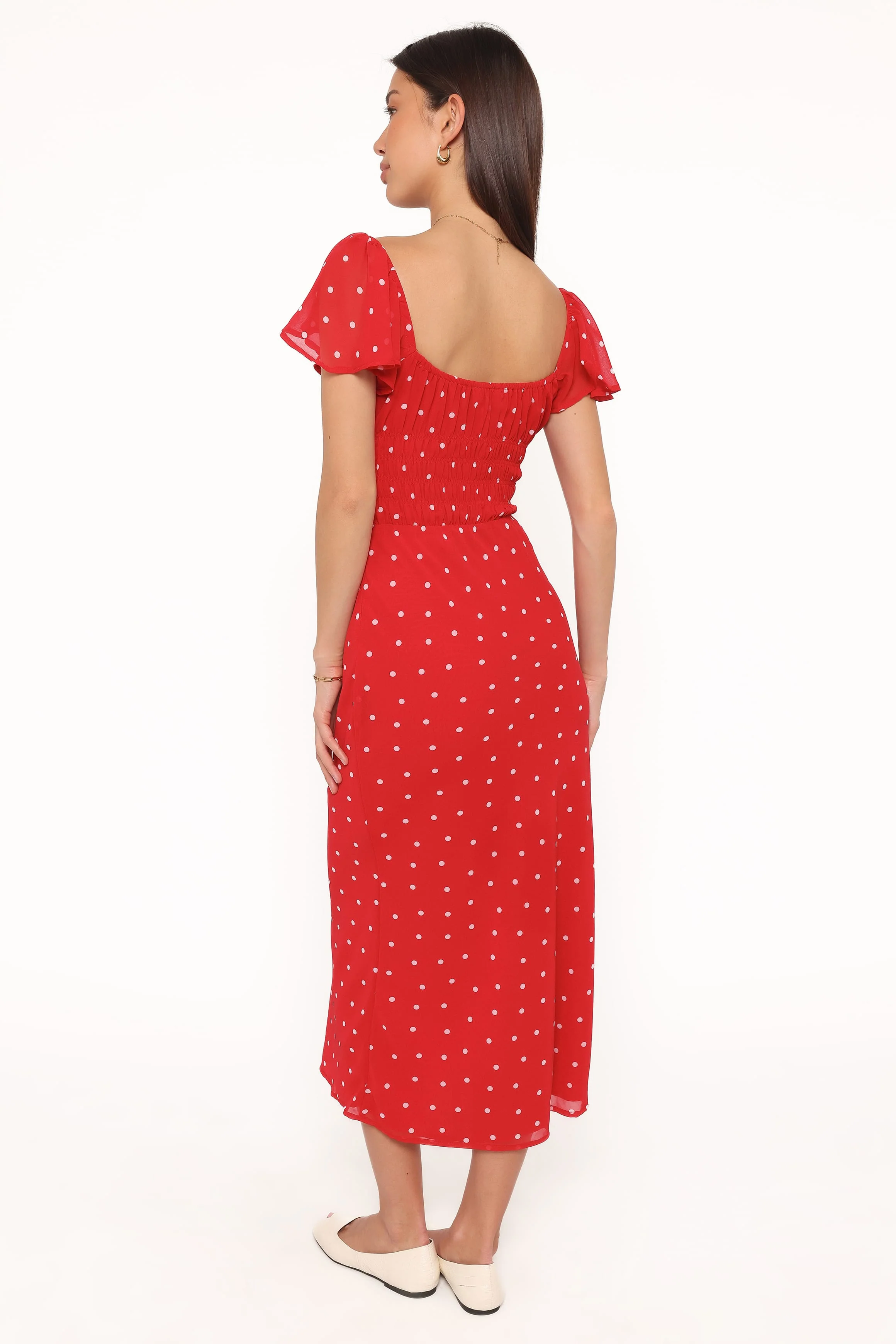 Sherrie Maxi Dress - Red Polka Dot - Image 4