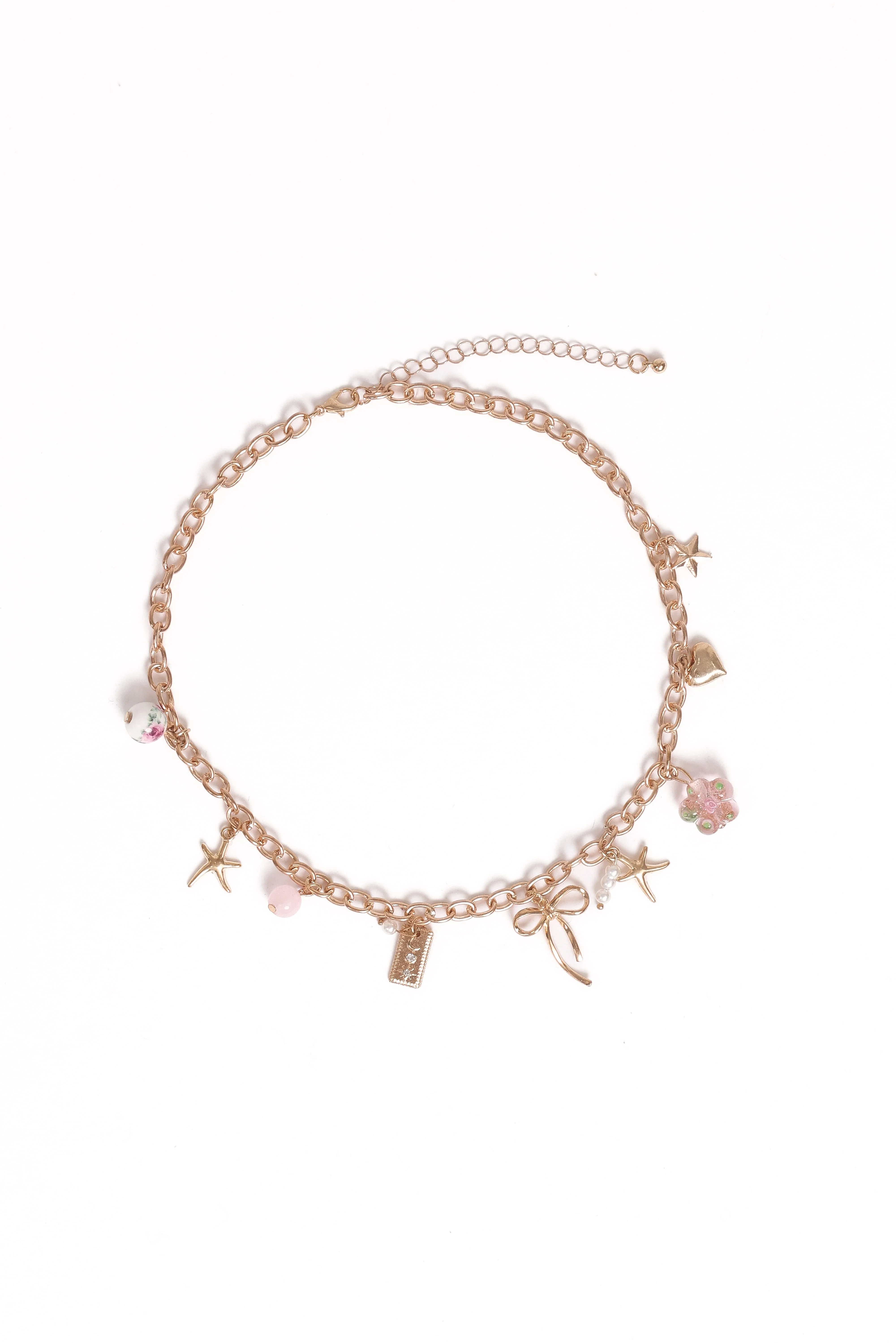 Sienna Charm Necklace - Gold Pink - Image 2