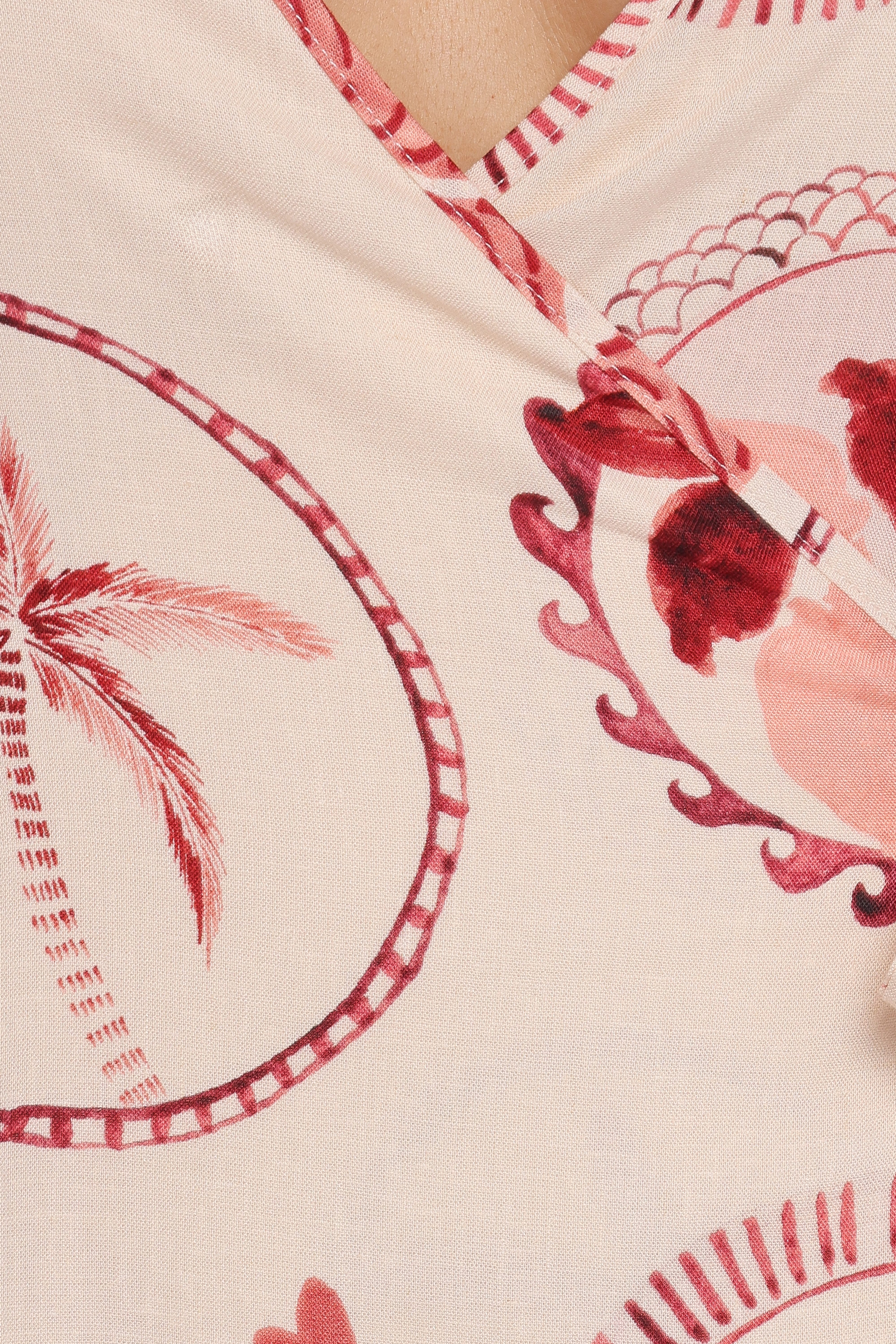 Sierra Wrap Midi Dress - Vacay Print - Image 7