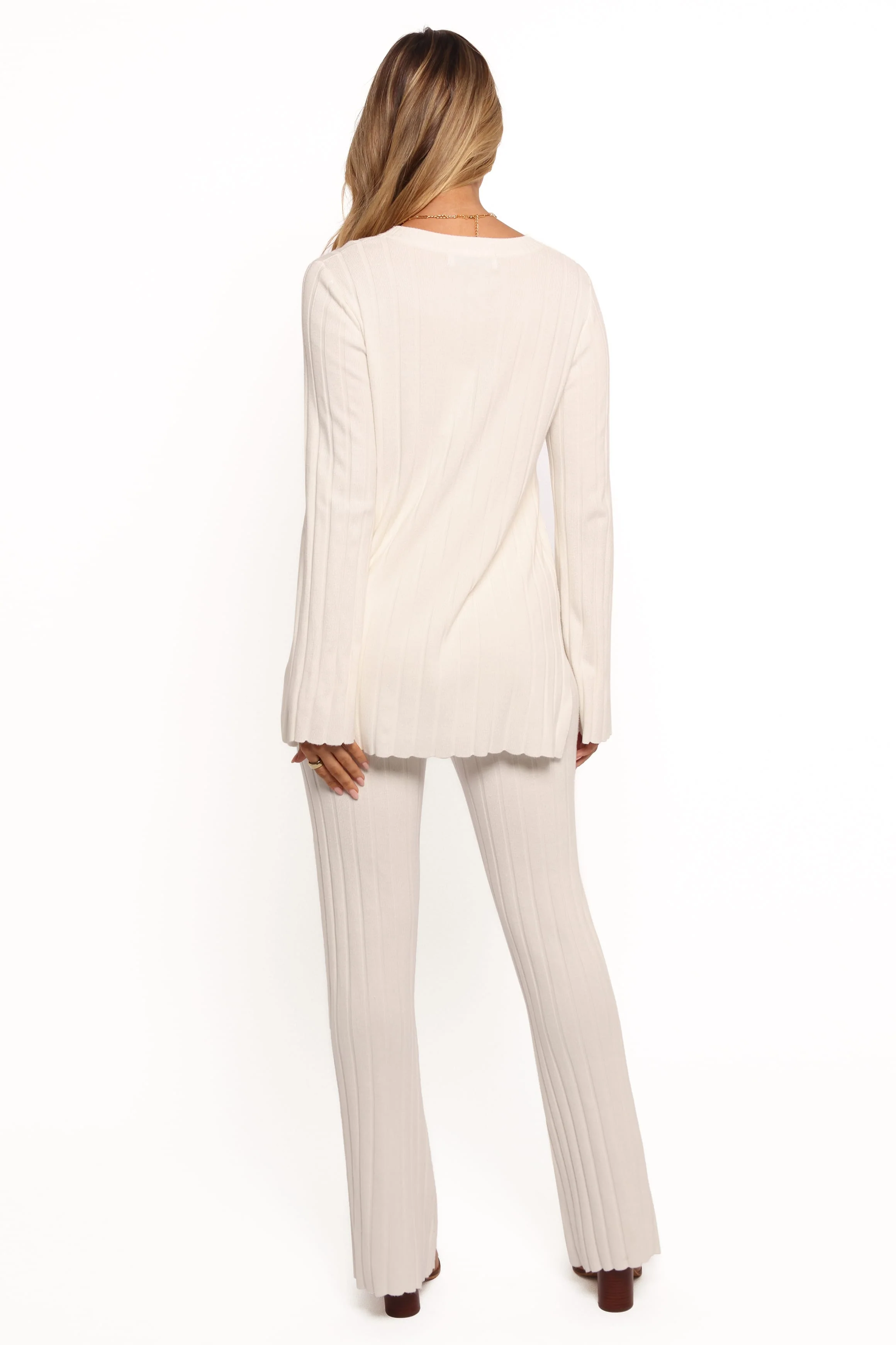 Silvie Long Sleeve Knitted Set - Cream - Image 4