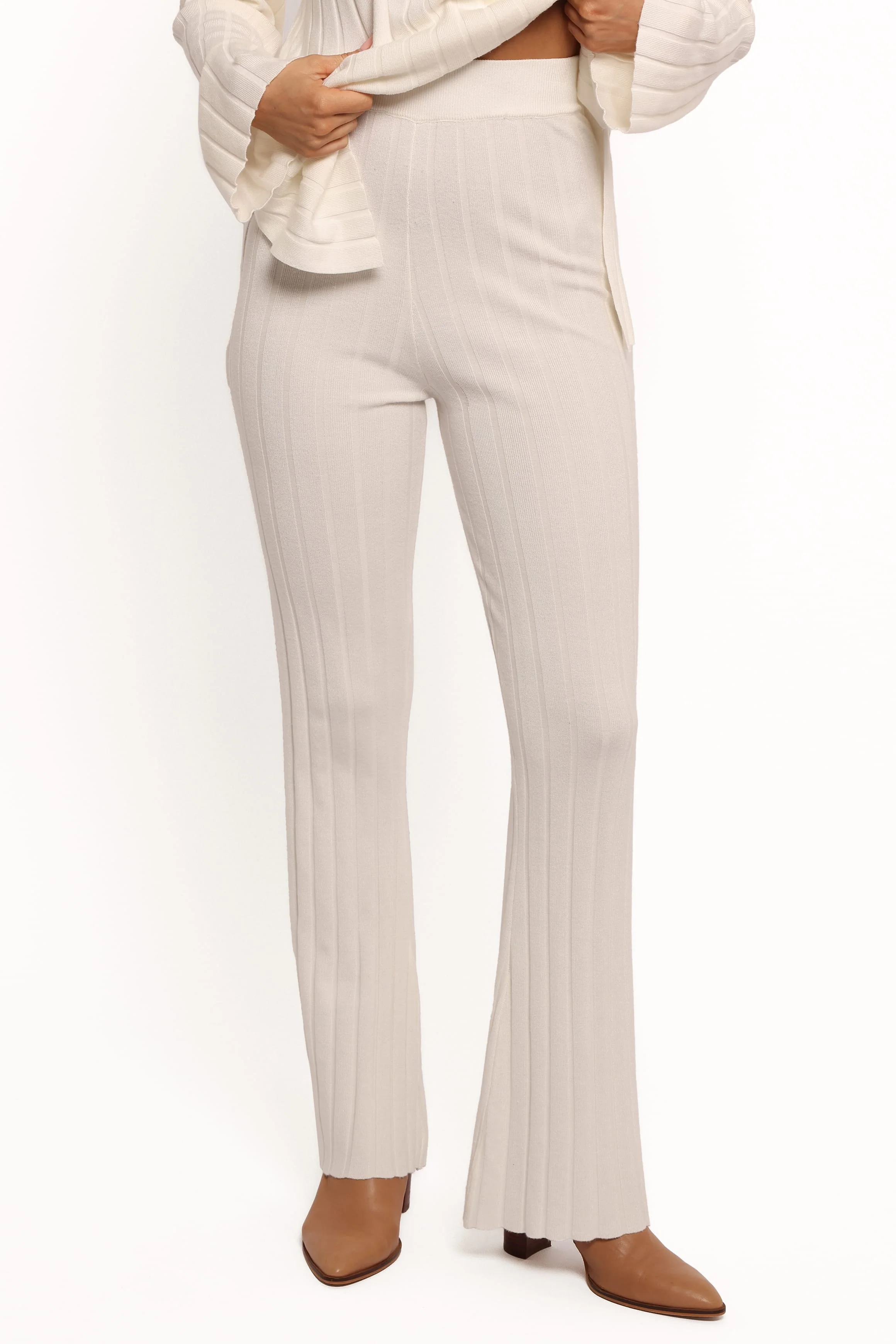 Silvie Long Sleeve Knitted Set - Cream - Image 7