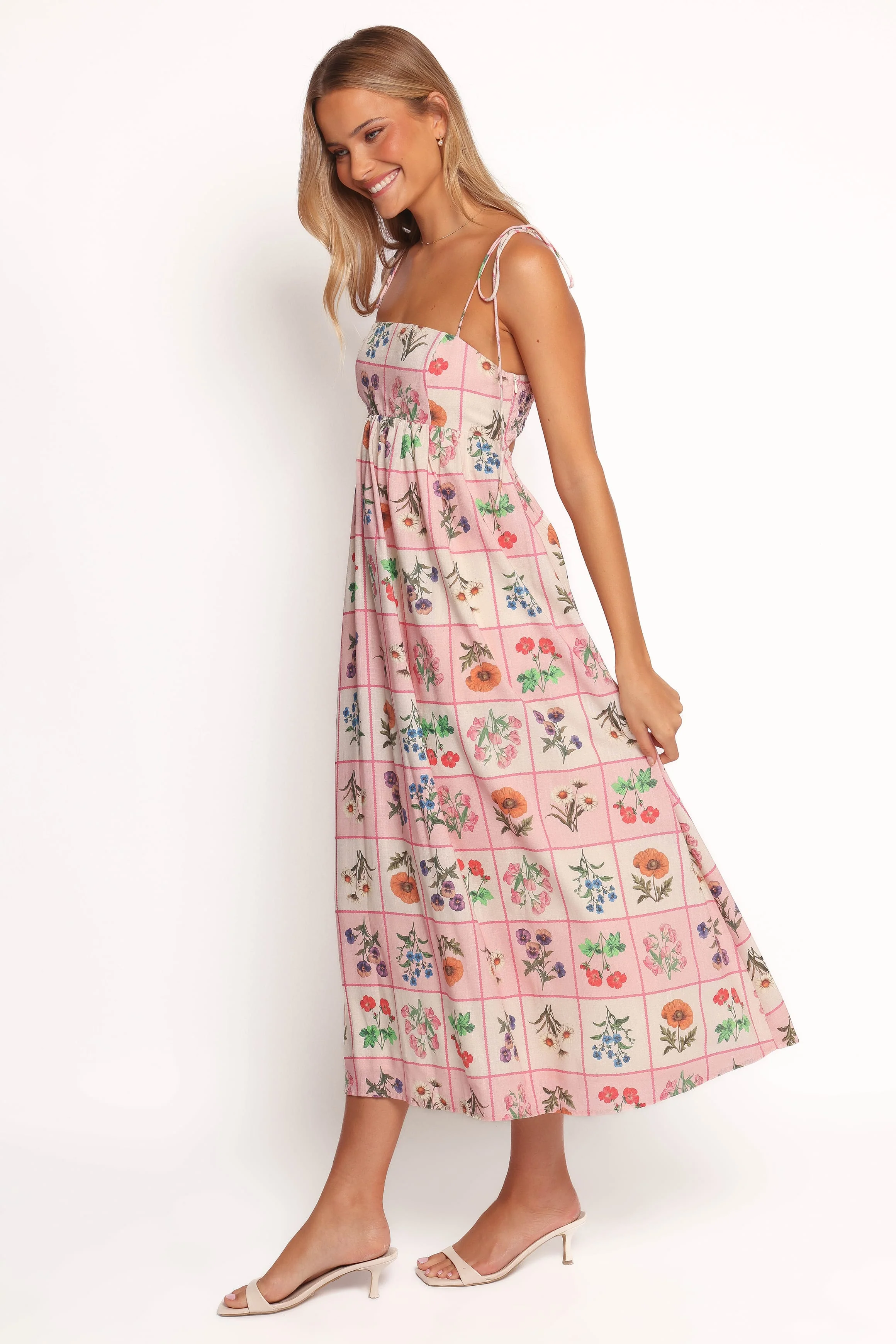 Simona Maxi Dress - Pink Floral Tile - Image 5