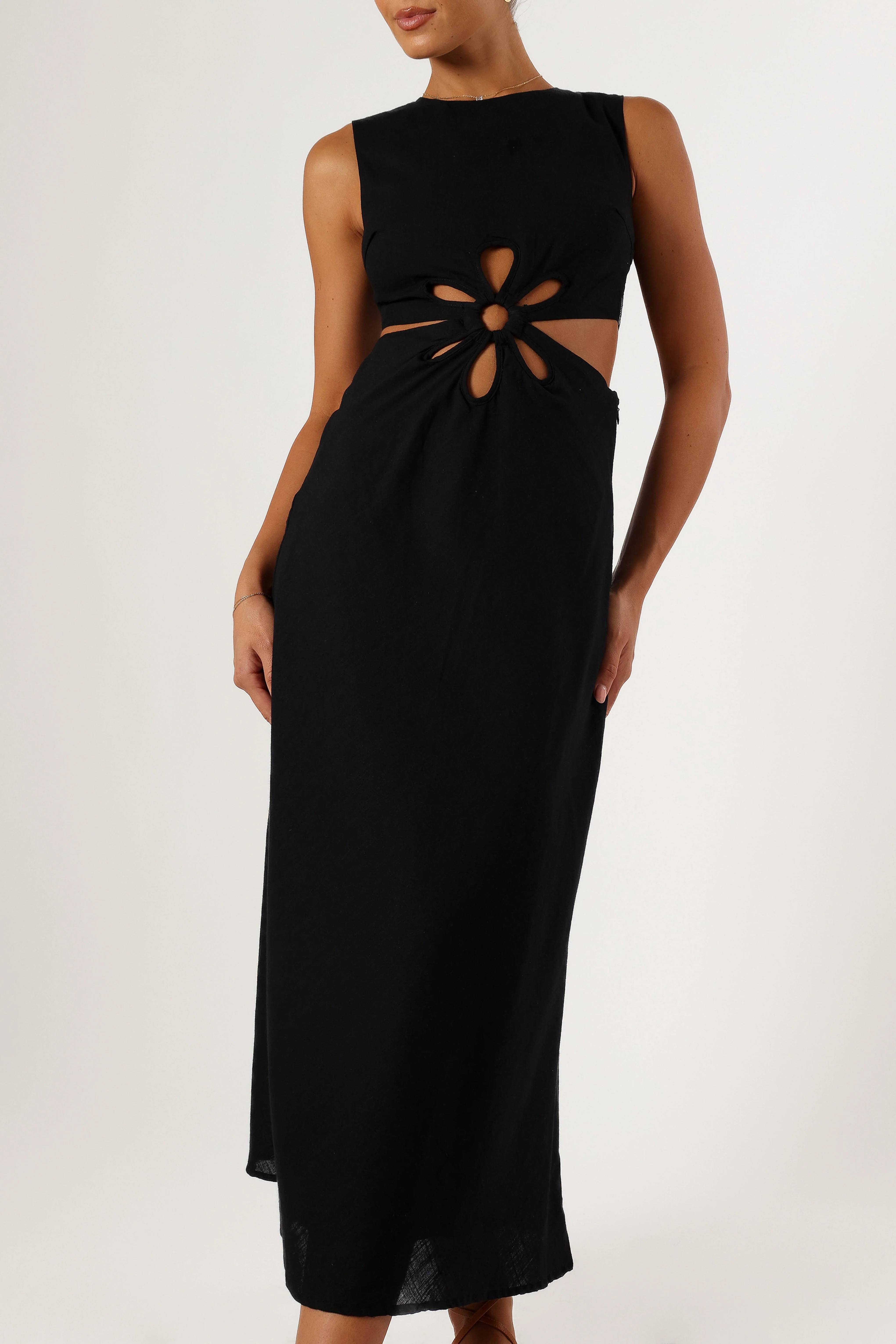 Sola Midi Dress - Black - Image 6