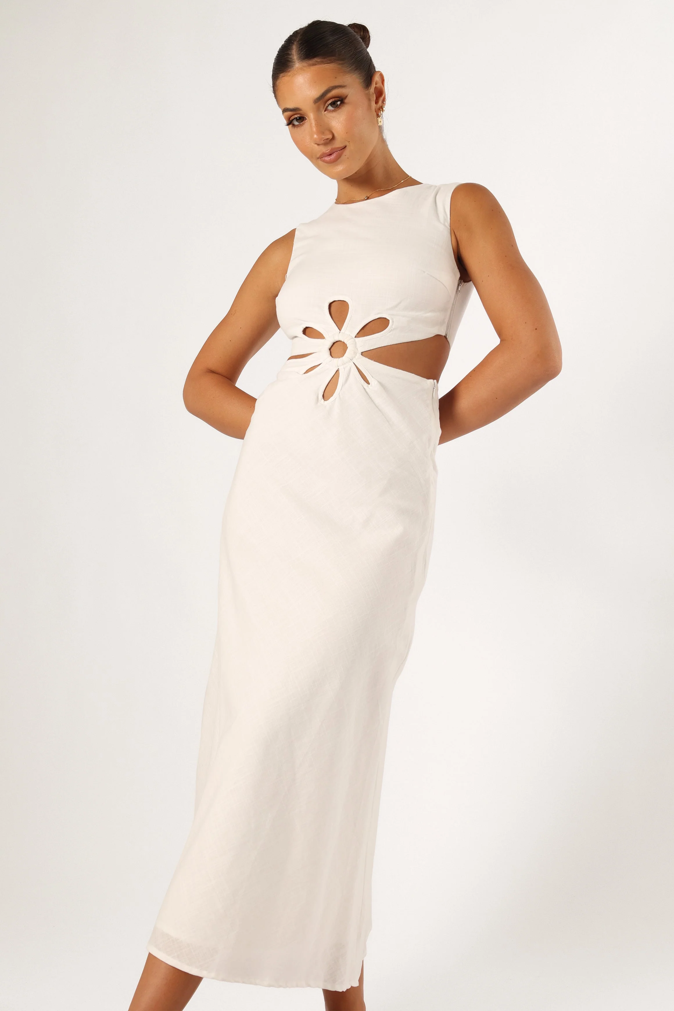 Sola Midi Dress - White - Image 2