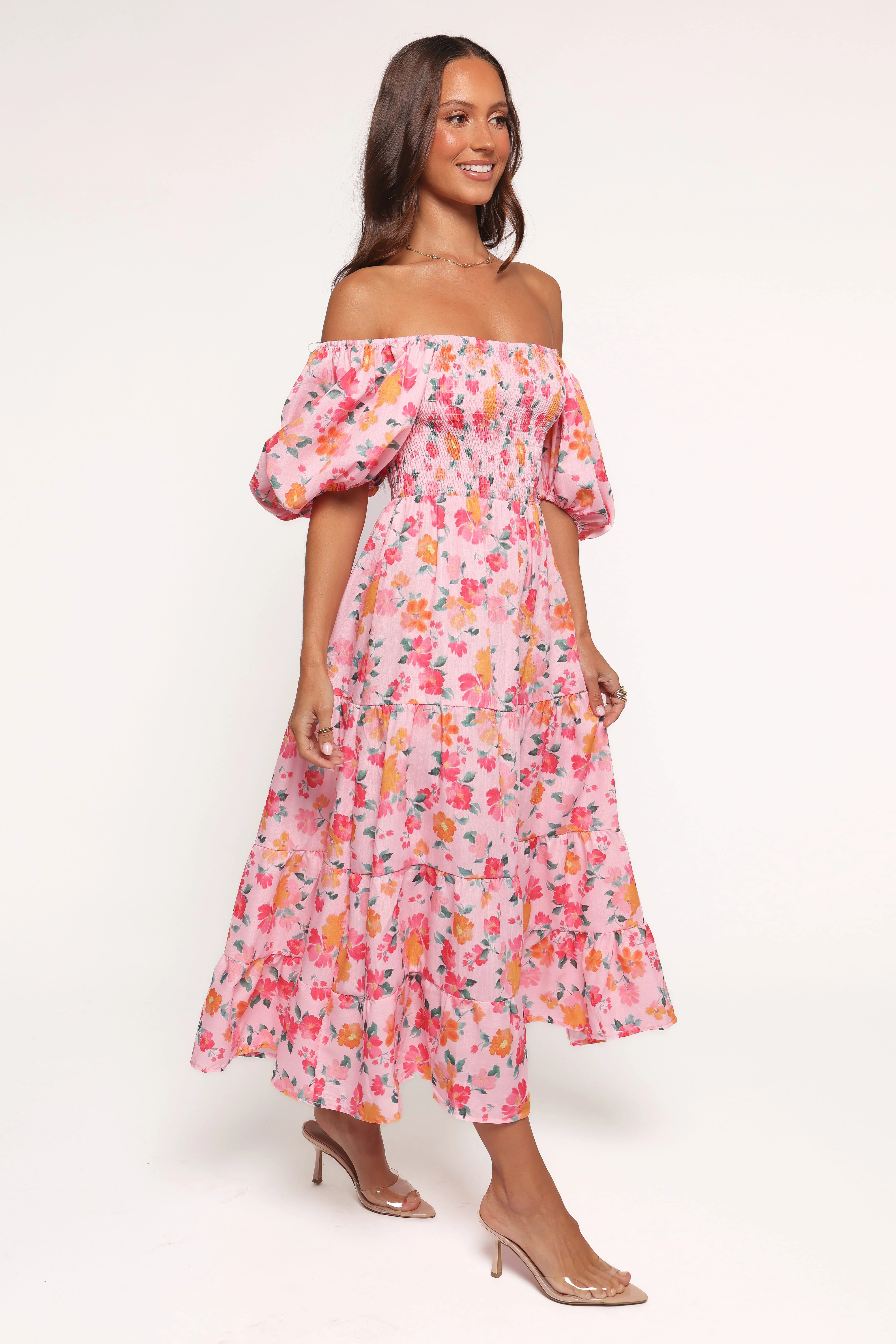 Soliel Midi Dress - Pink Floral - Image 3