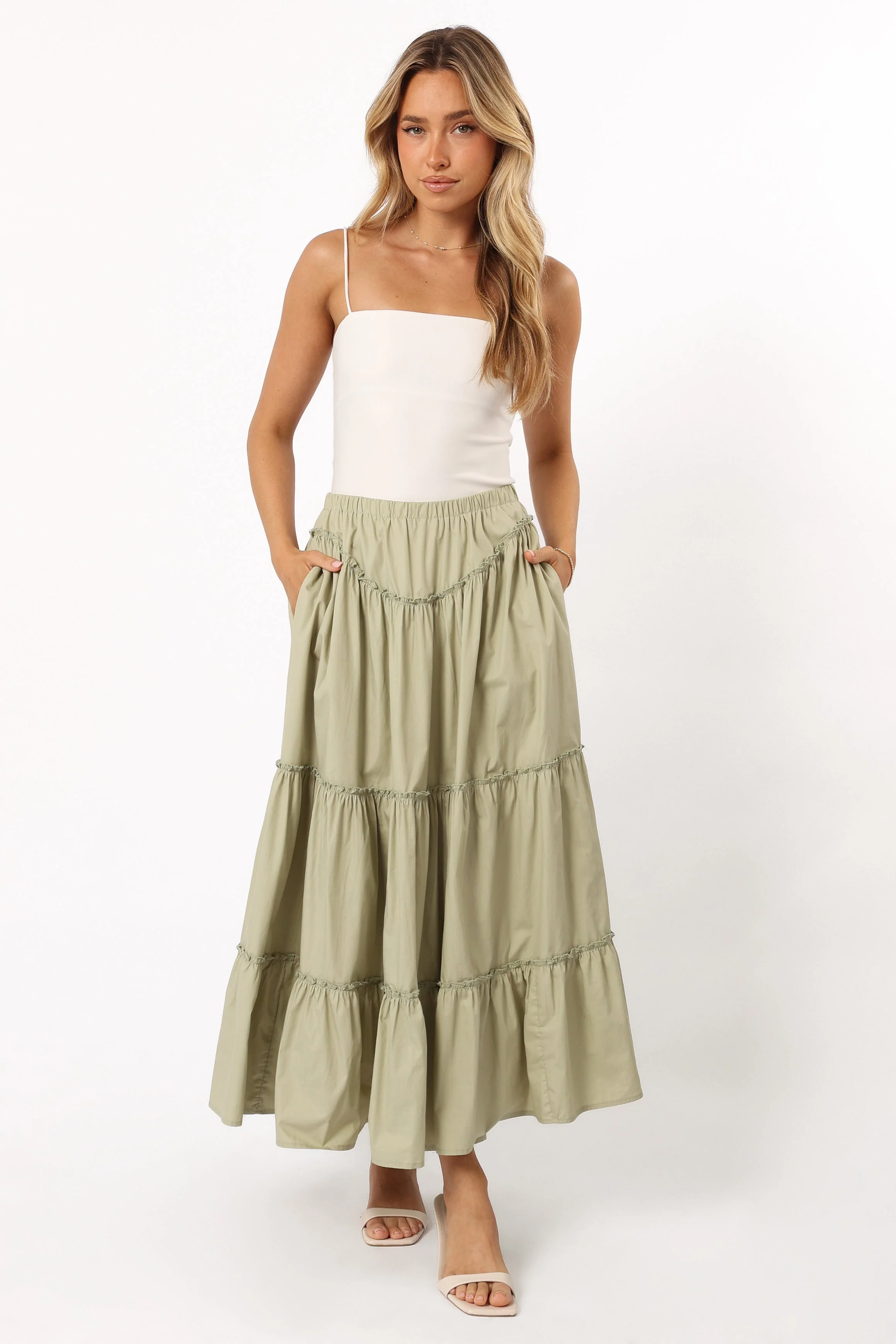 Somerset Midi Skirt - Pistachio - Image 2