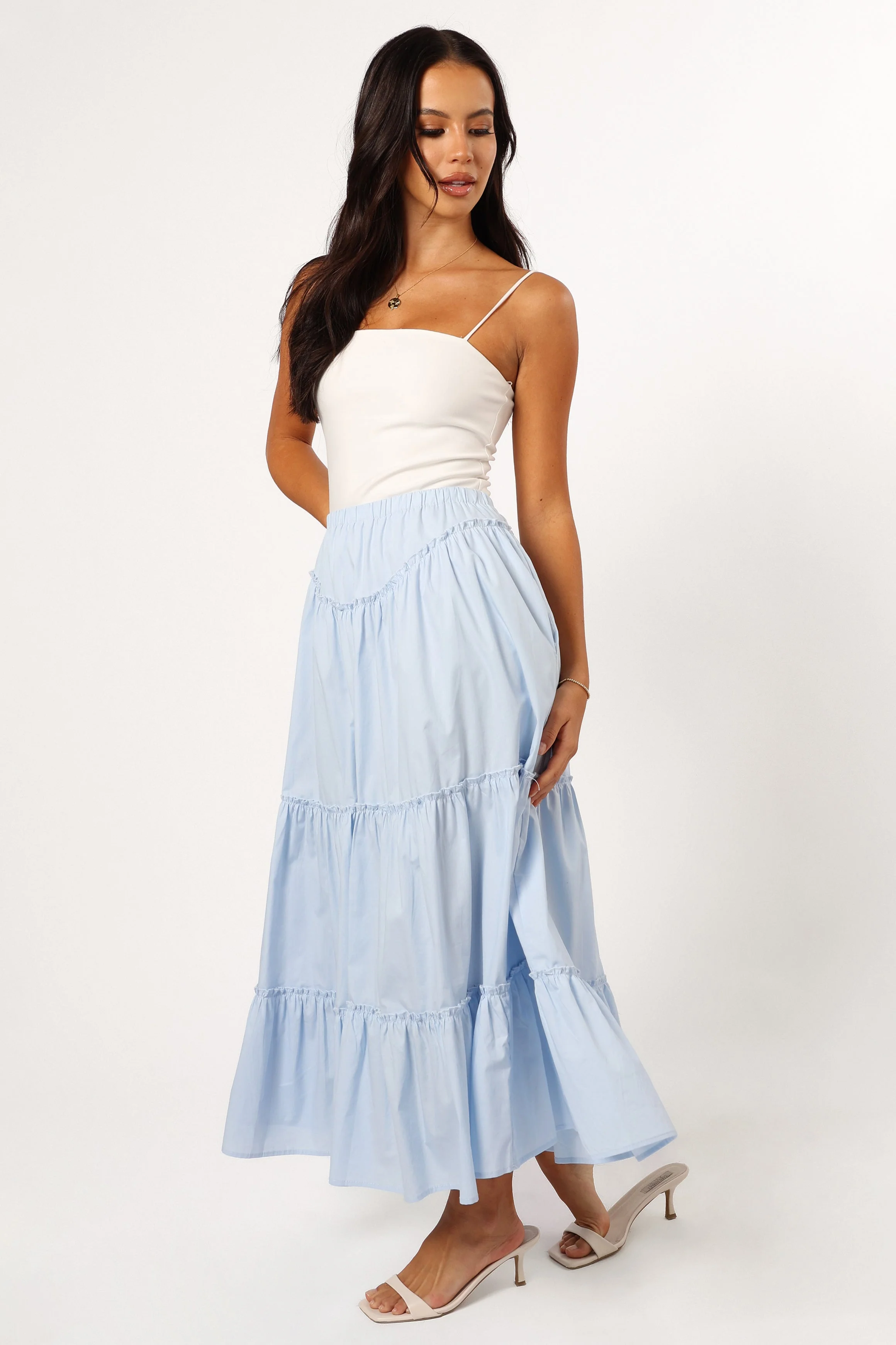 Somerset Midi Skirt - Sky - Image 2