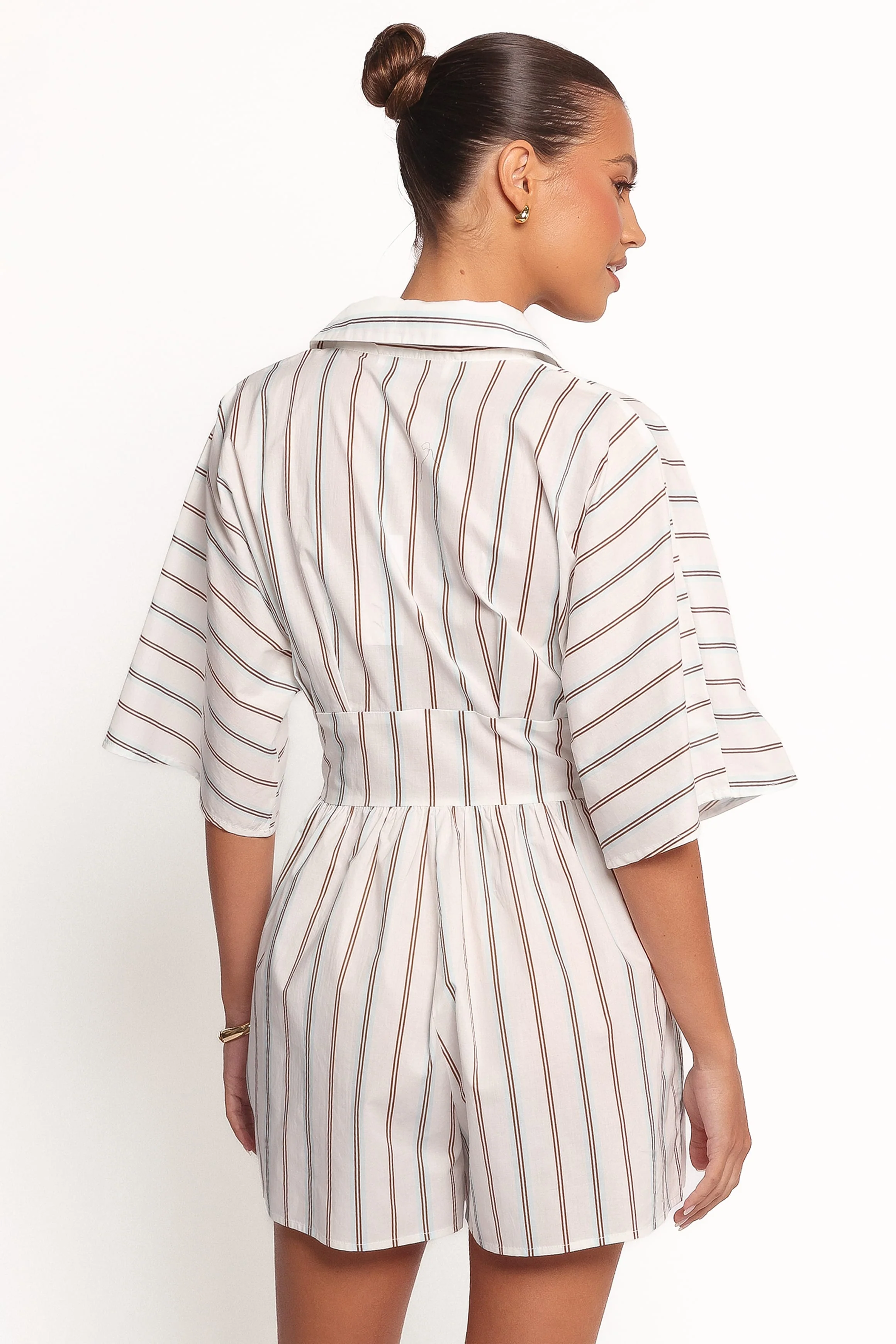 Sonyalle Playsuit - Blue Brown Stripe - Image 4