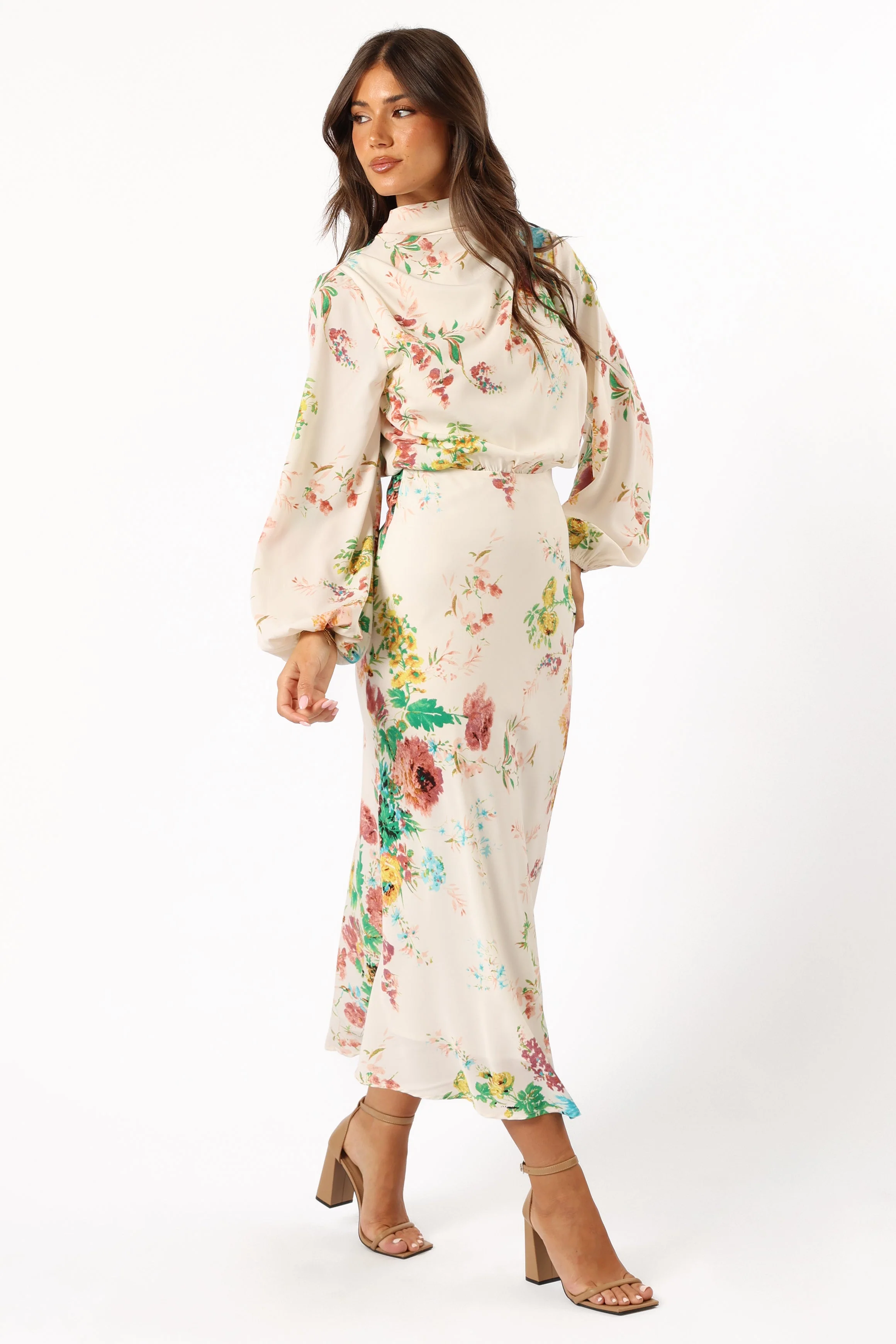 Sophia Long Sleeve Dress - White Floral - Image 8