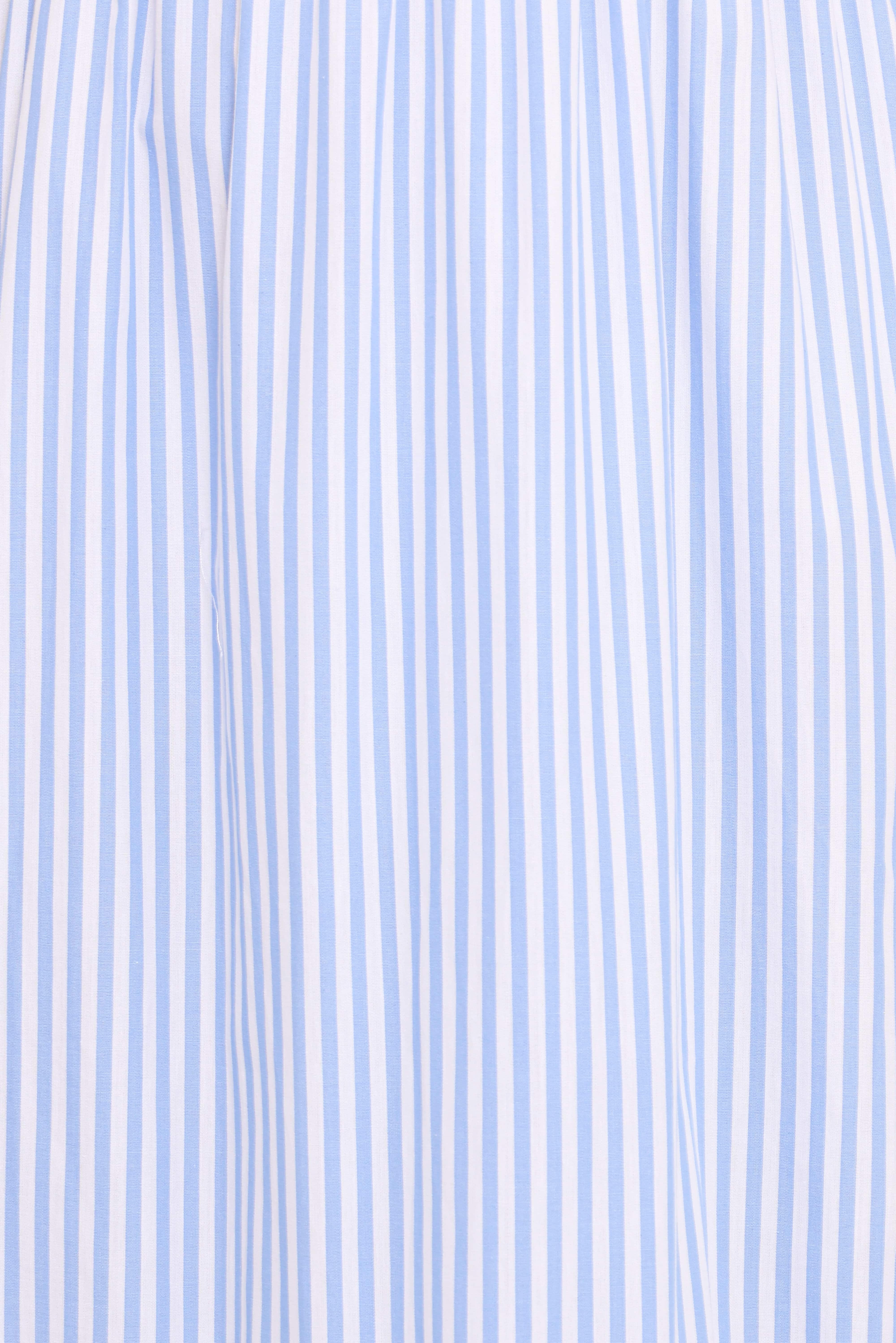 Steele Puff Sleeve Midi Dress - Blue Stripe - Image 8