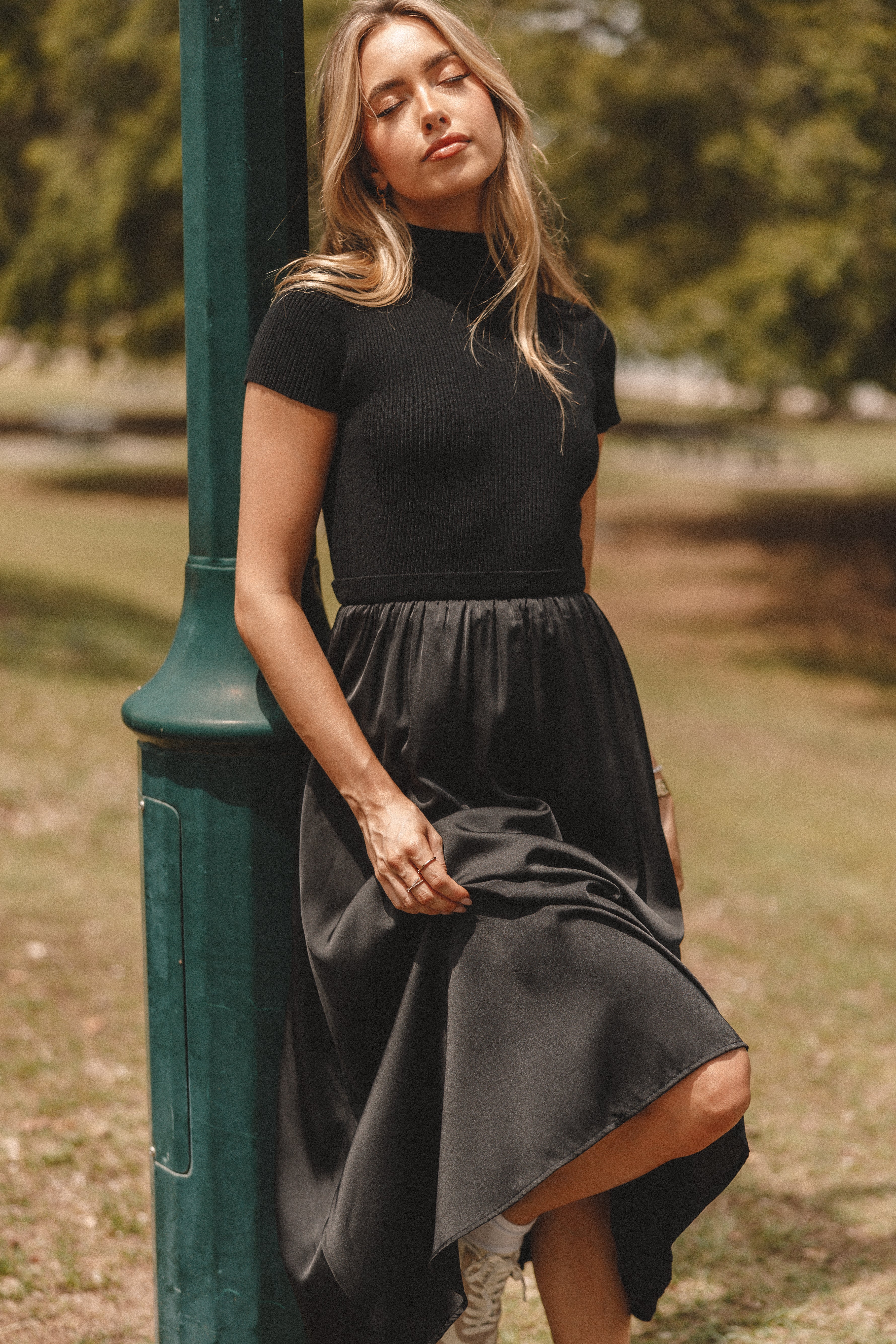 Stevie Midi Dress - Black - Image 2