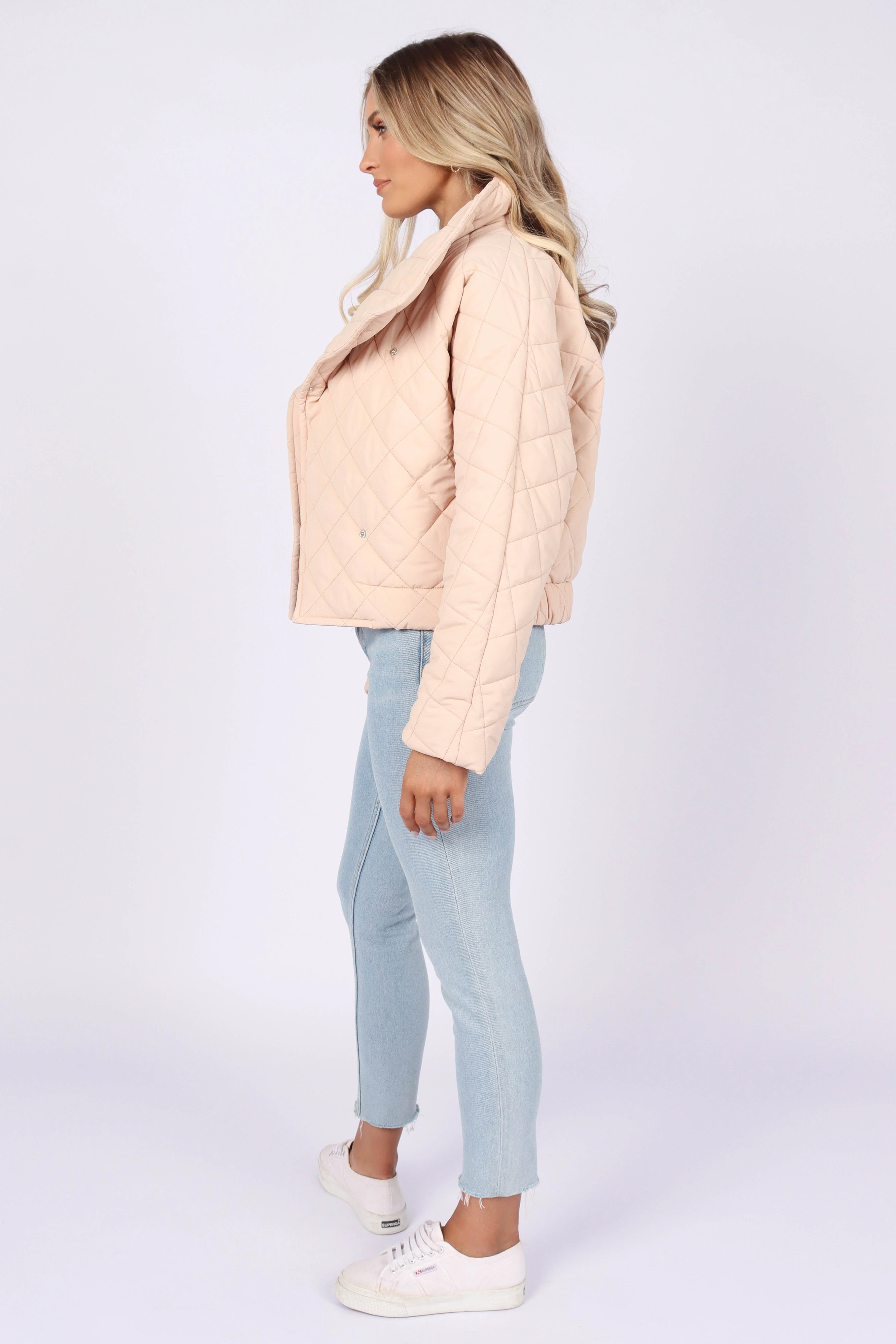 Susannah Quilted Jacket - Beige - Image 7