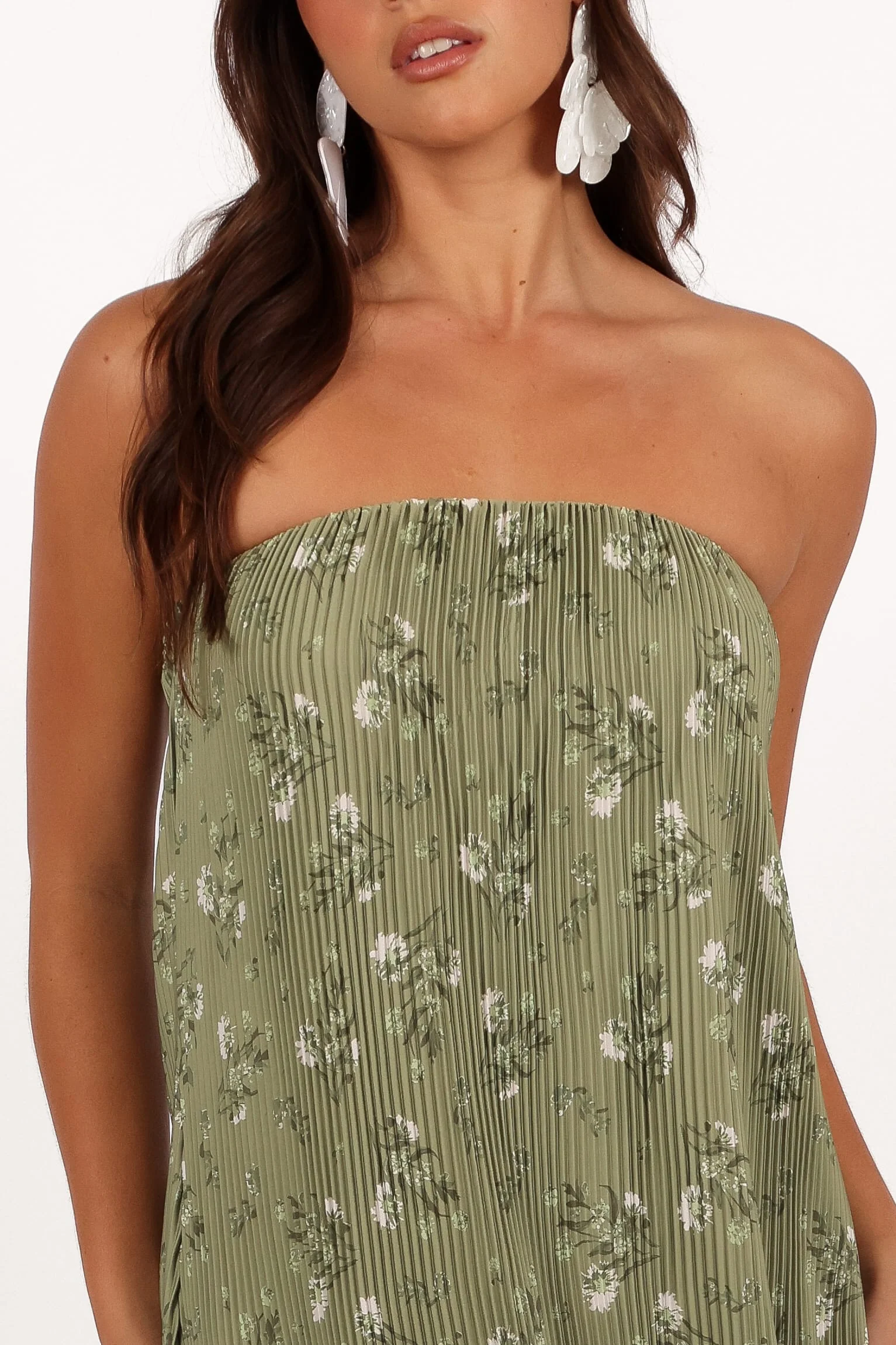 Sylvie Strapless Midi Dress - Sage Botanica - Image 7