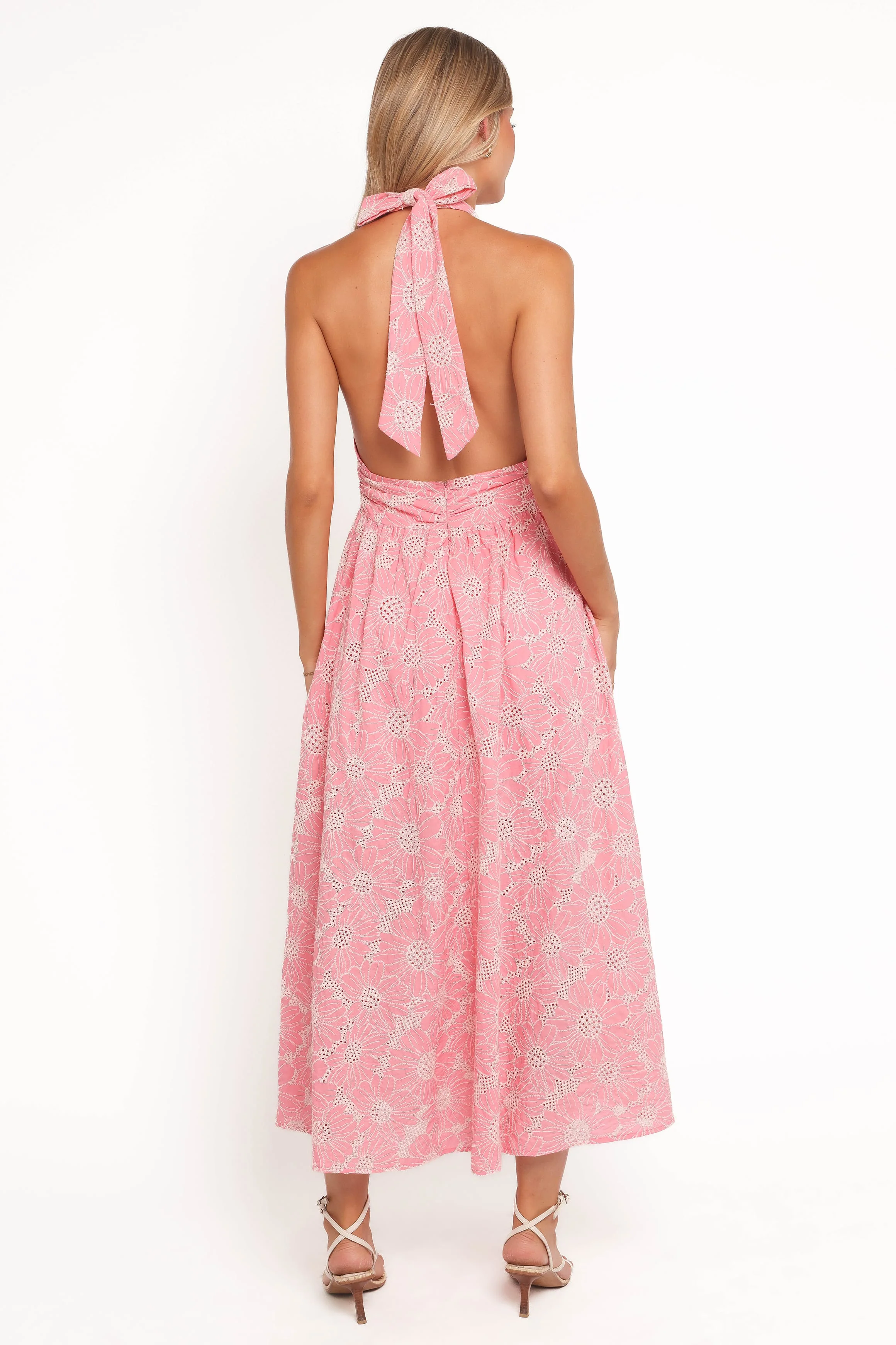 Taila Halterneck Midi Dress - Pink - Image 4