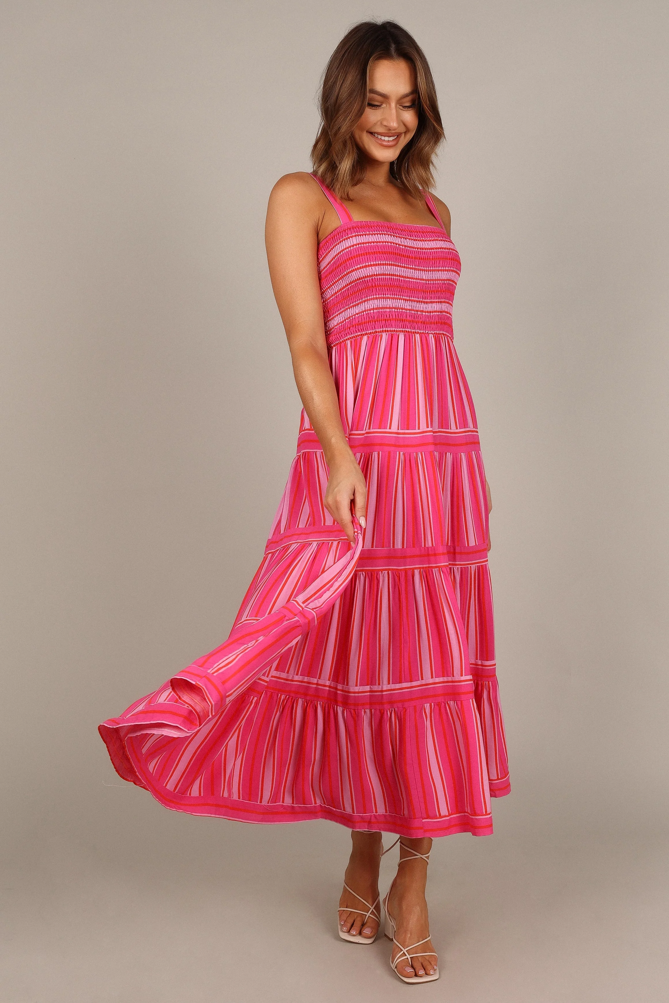 Tasha Maxi Dress - Pink Stripe - Image 3