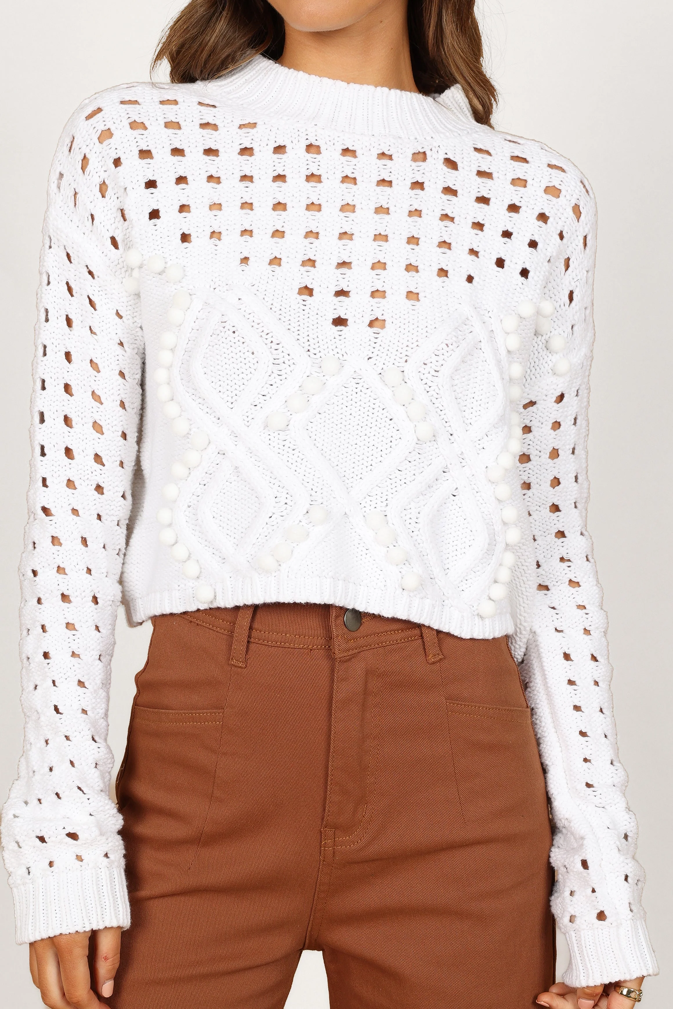 Temaire Knit Sweater - White - Image 7