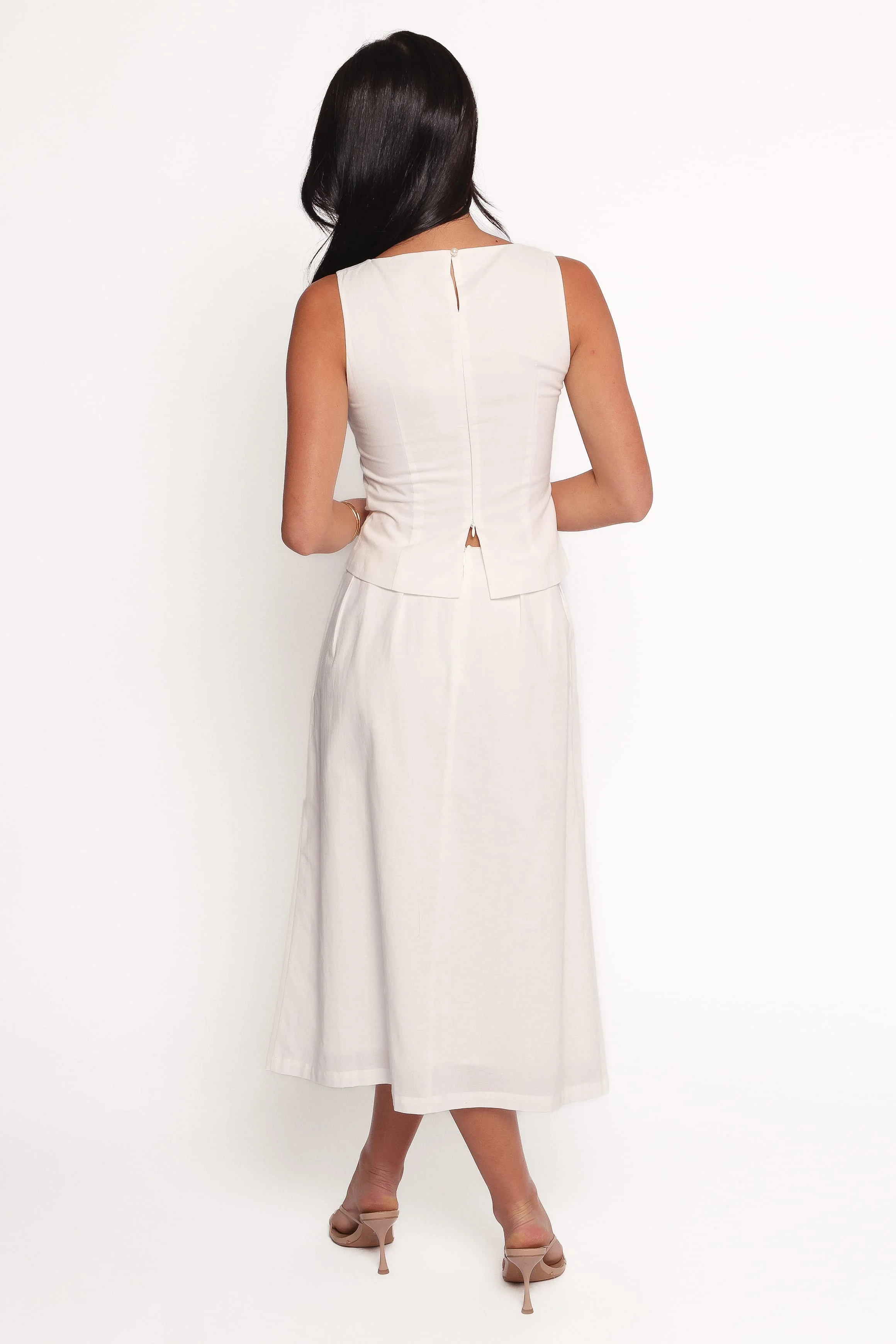 Thelma Midi Skirt - White - Image 4
