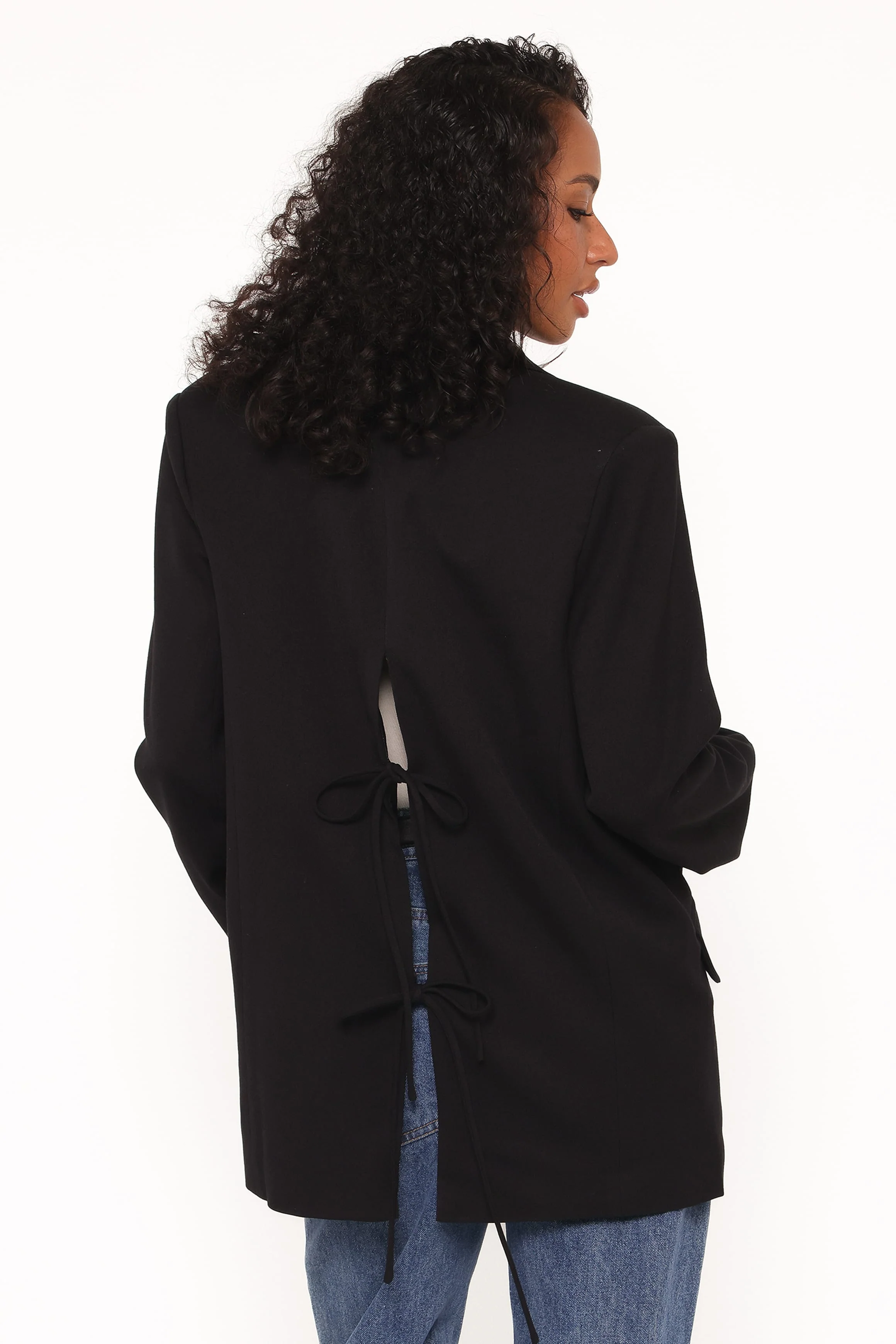 Tove Tie Back Blazer - Black - Image 5