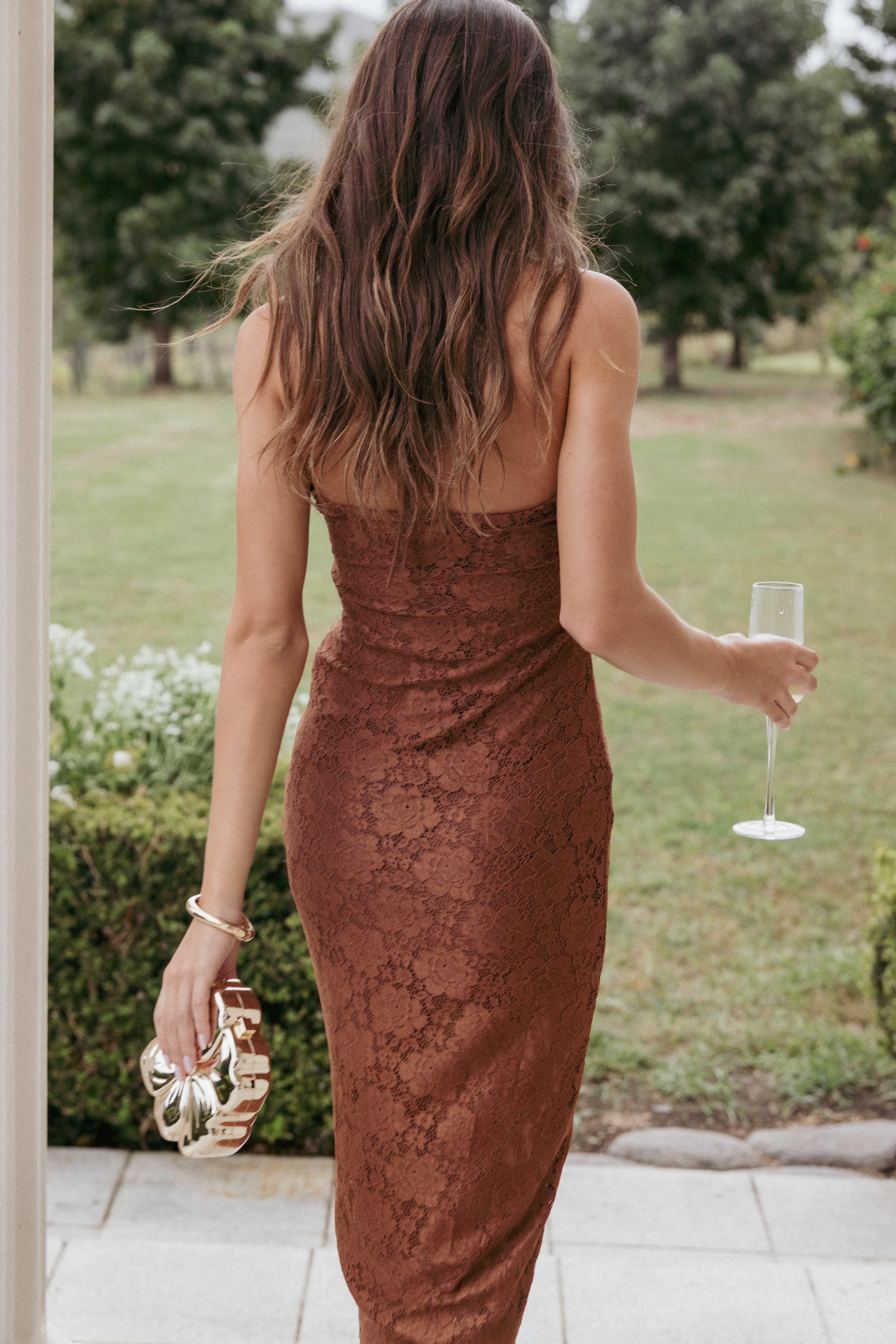 Tucker Midi Dress - Brown - Image 8