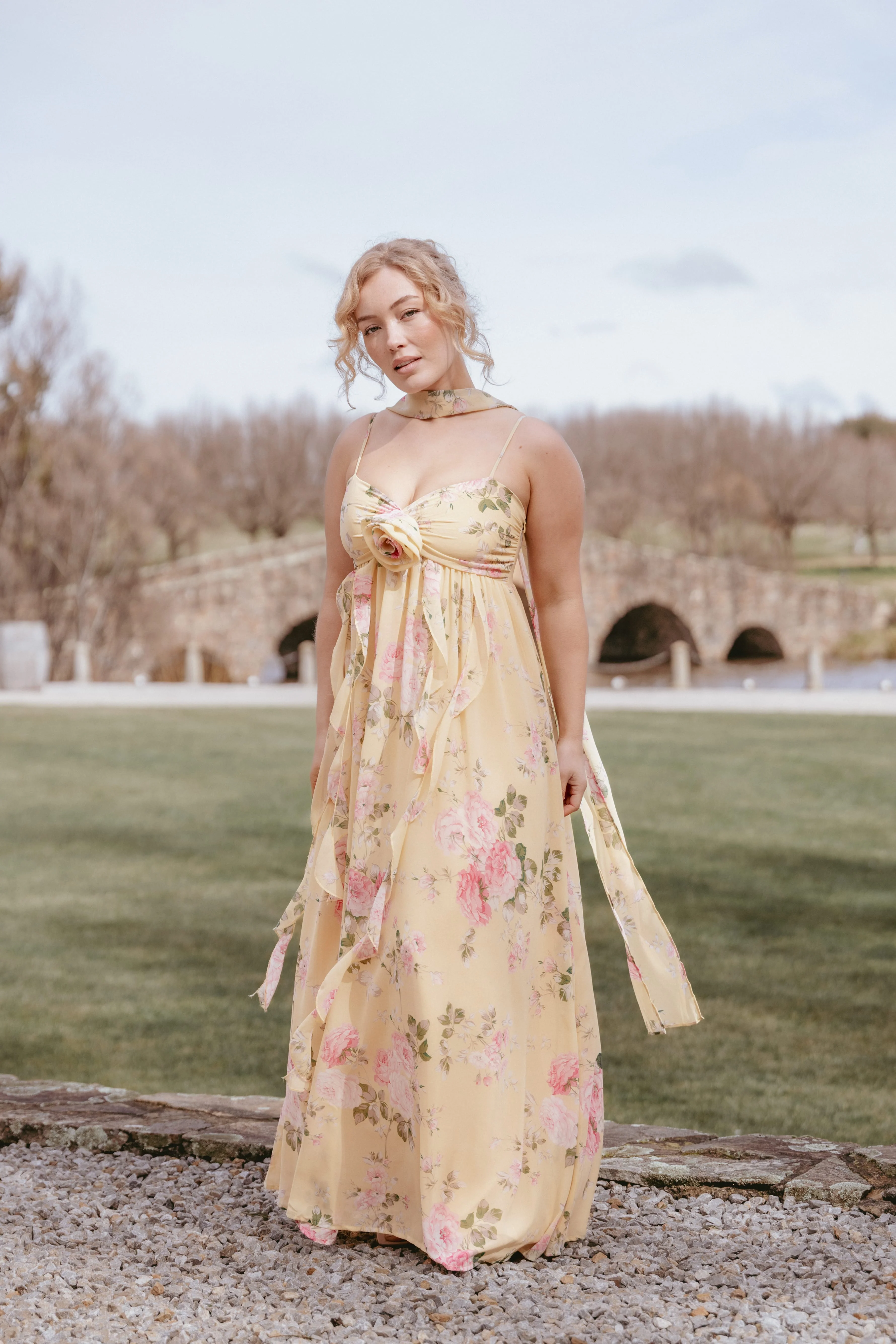 Tully Maxi Dress - Yellow Floral - Image 8