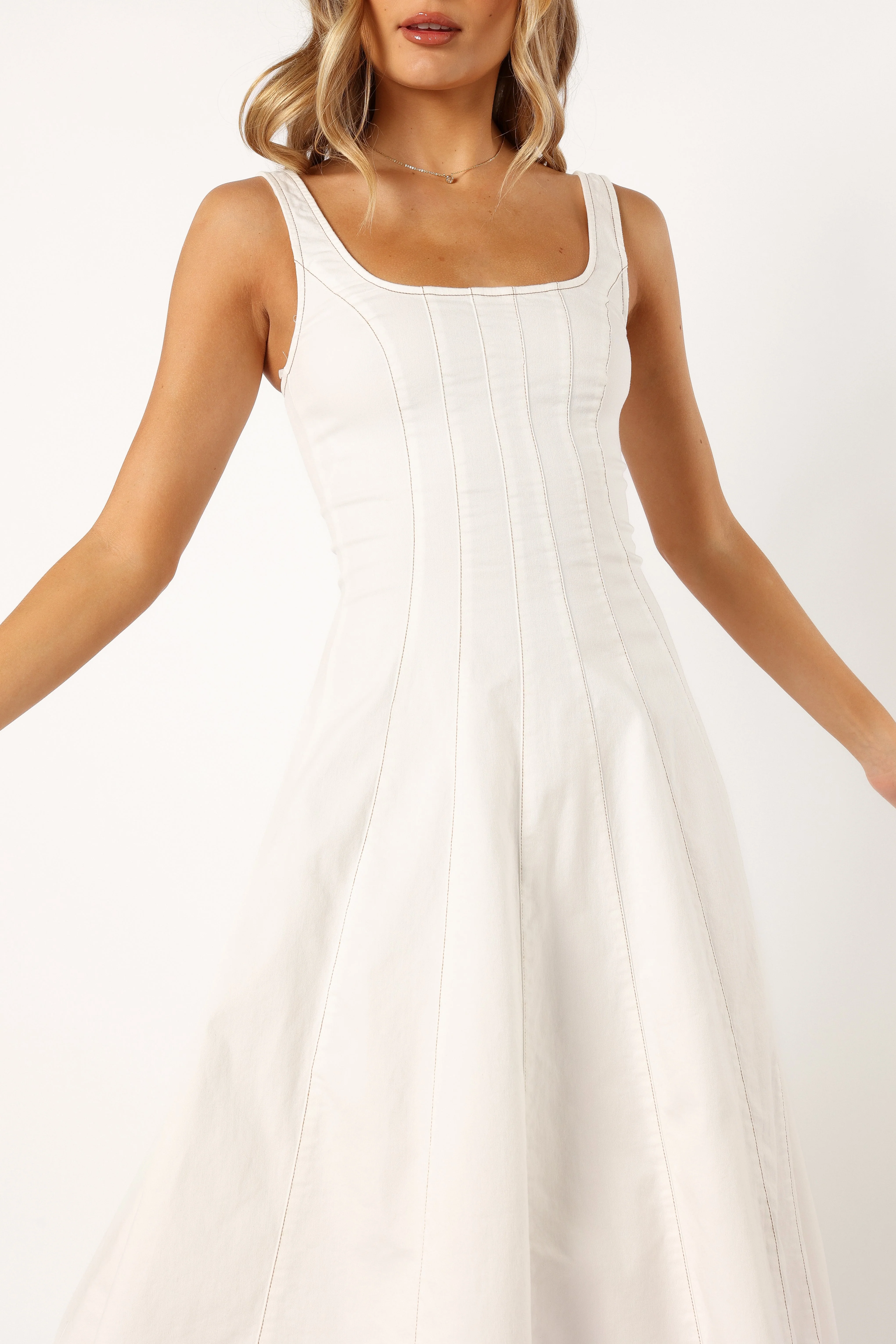 Una Midi Dress - White - Image 8