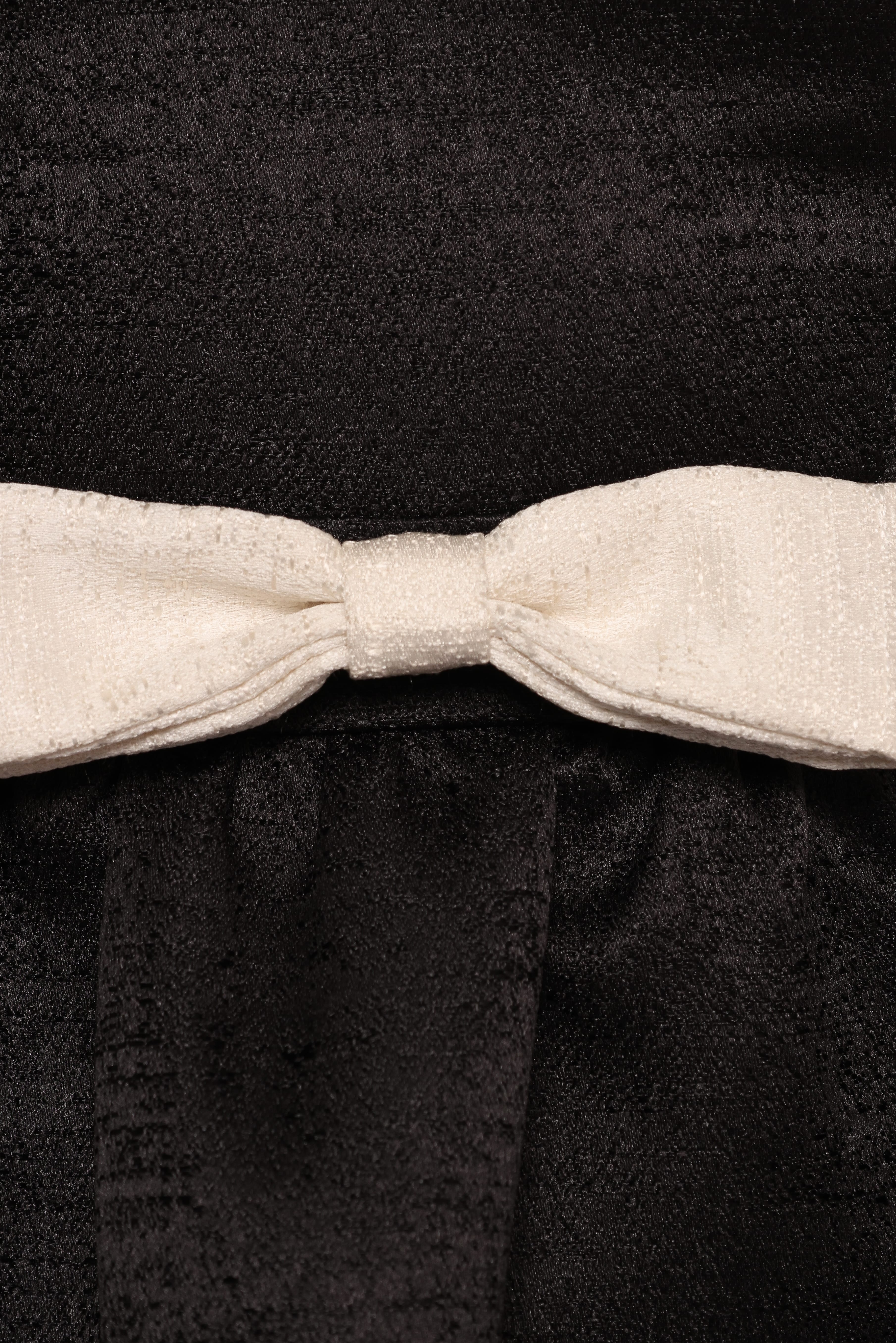 Valentina Mini Bow Dress - Black/Ivory - Image 9