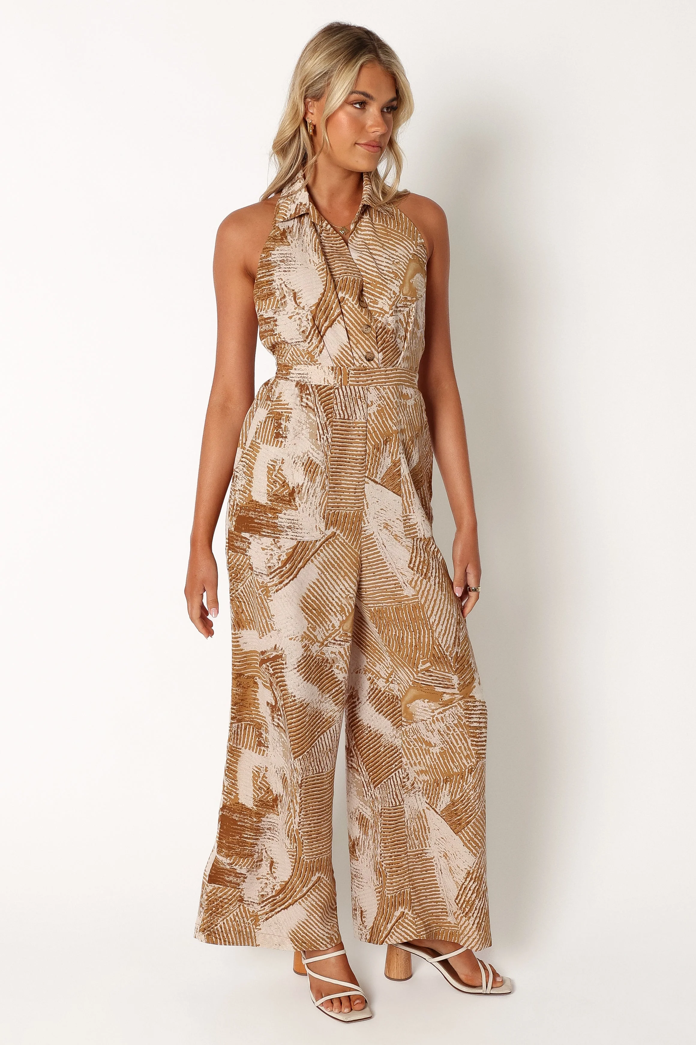 Velma Jumpsuit - Tan - Image 3