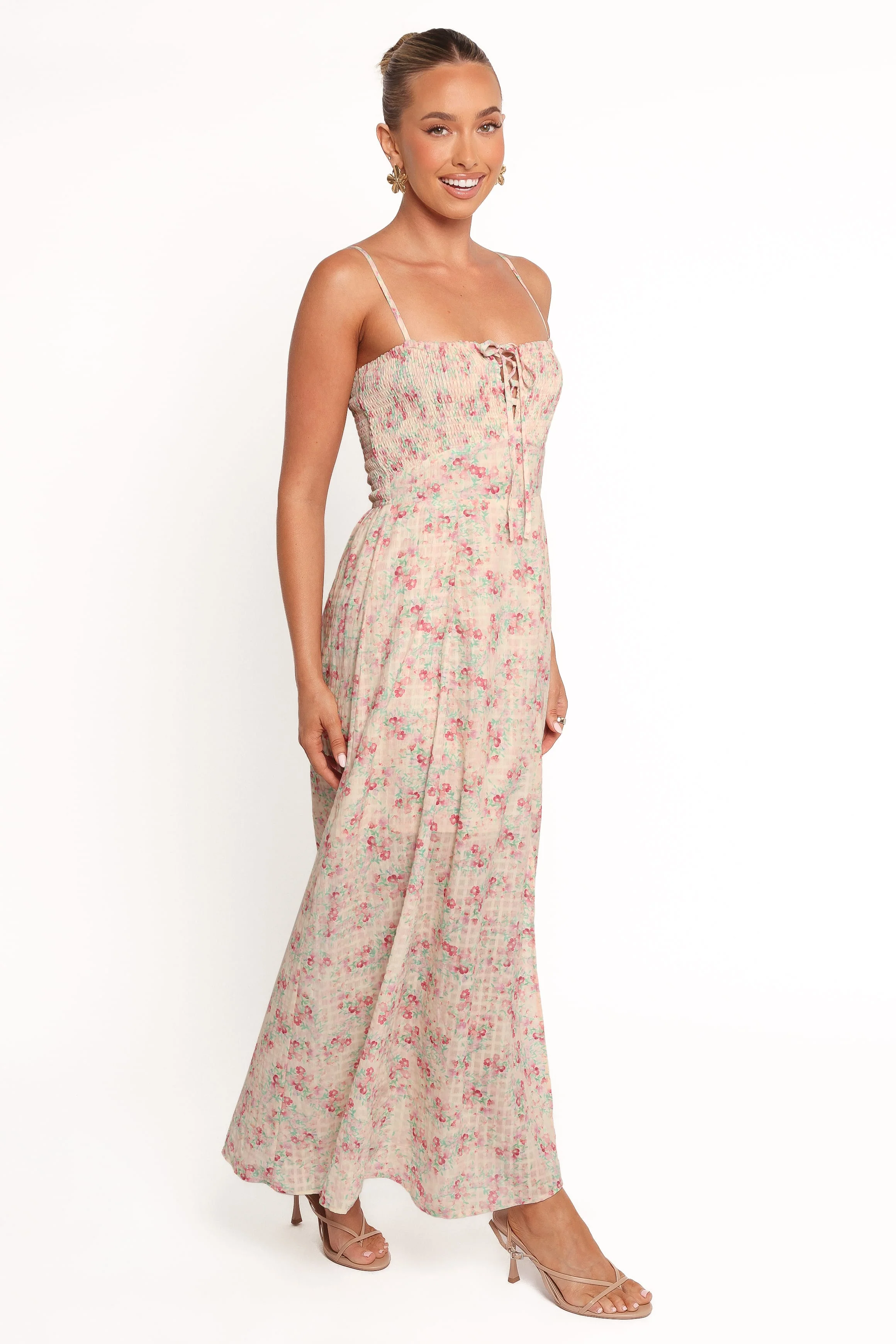 Vespera Maxi Dress - Pink Ditsy - Image 4
