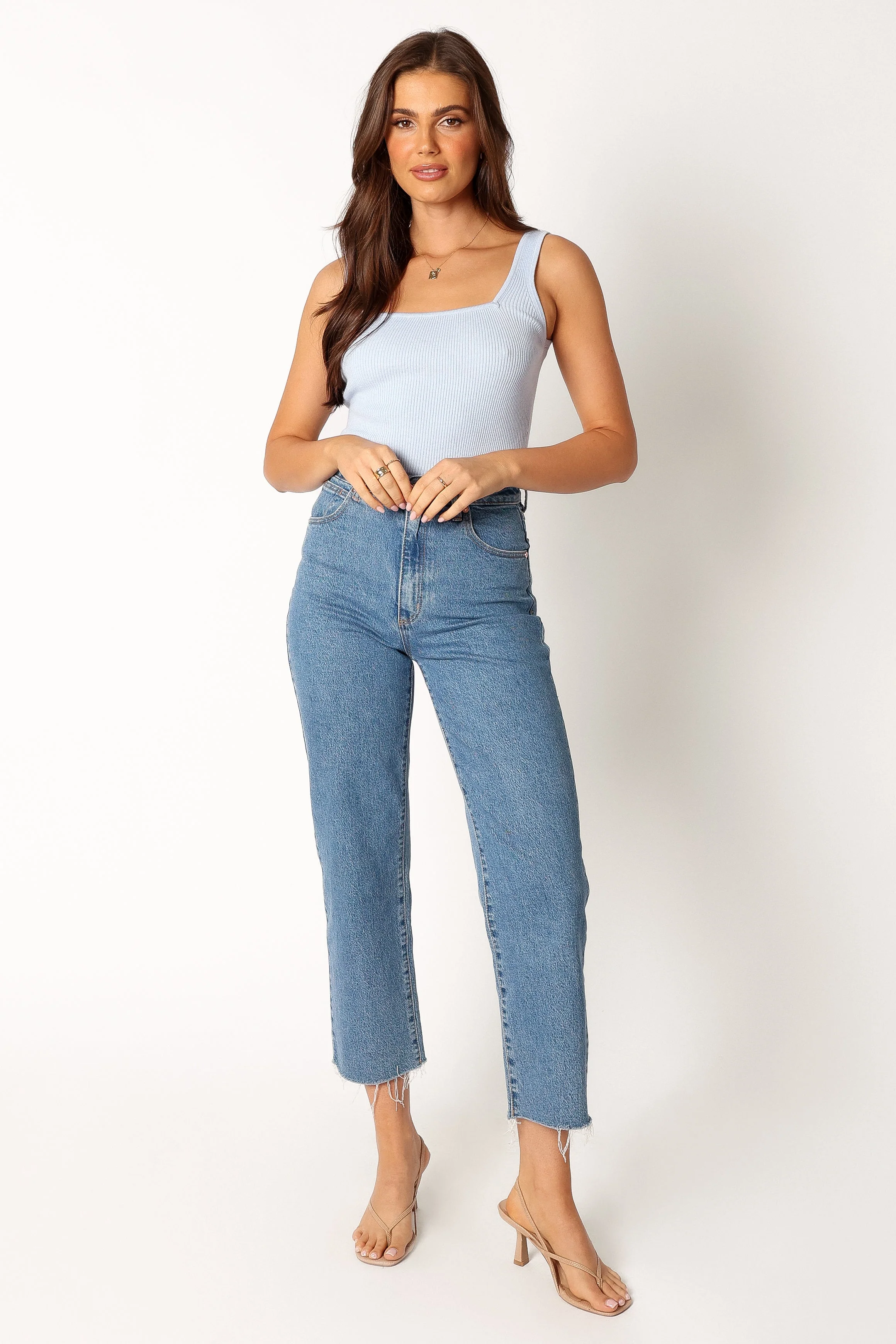 Vicki Rib Tank - Blue - Image 6