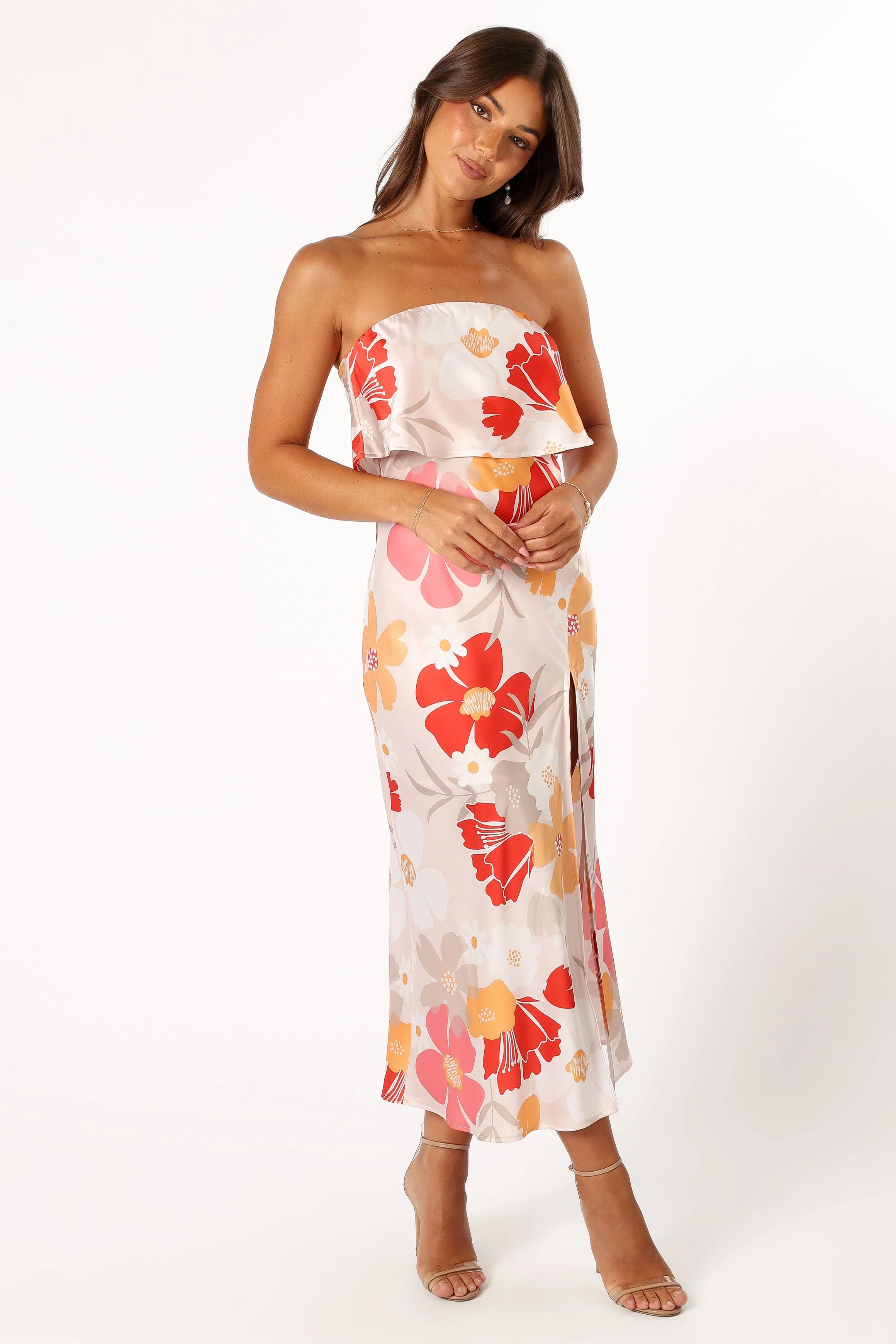 Vienna Strapless Midi Dress - Positano Floral - Image 6