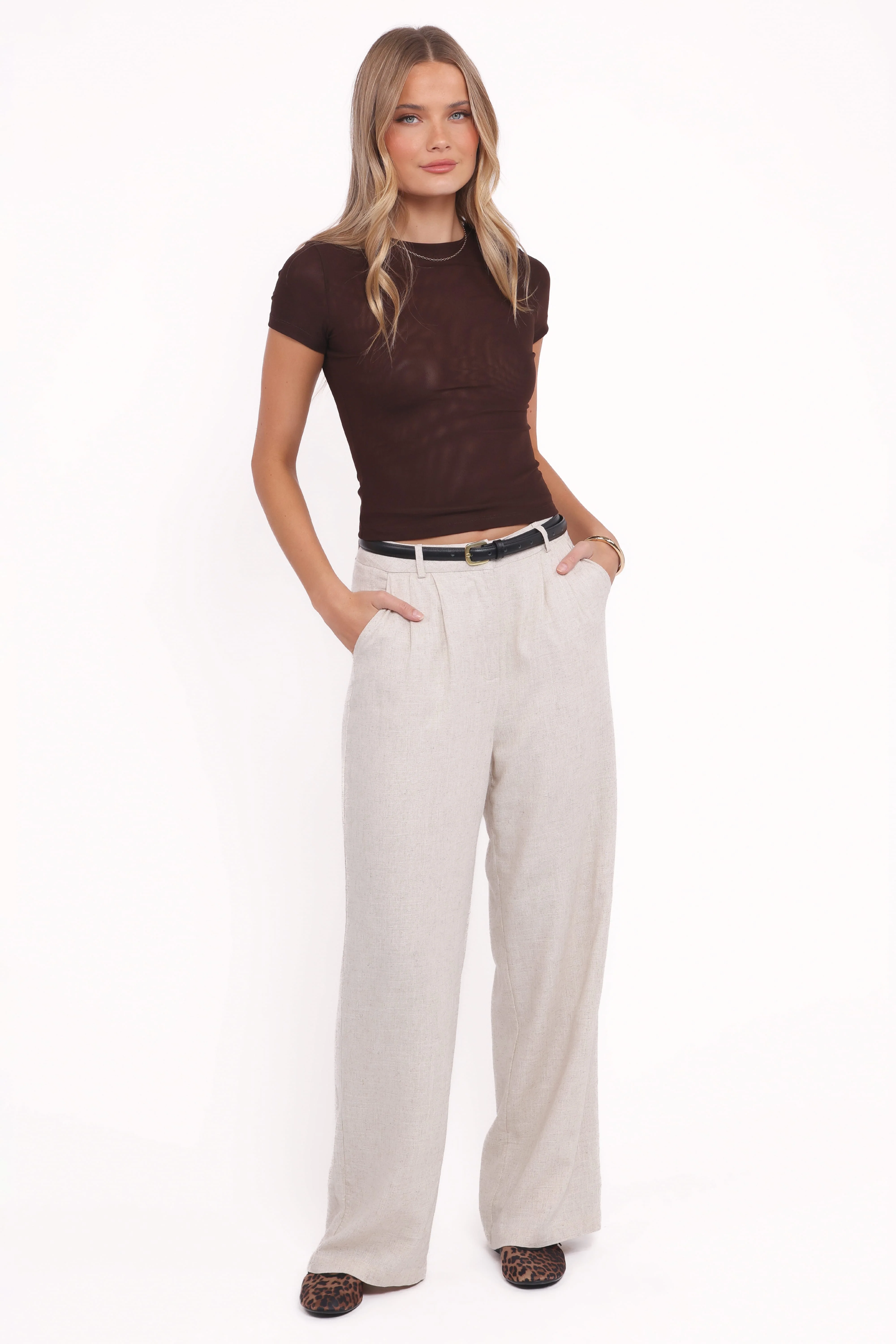 Vivian Mesh Tee - Brown - Image 6