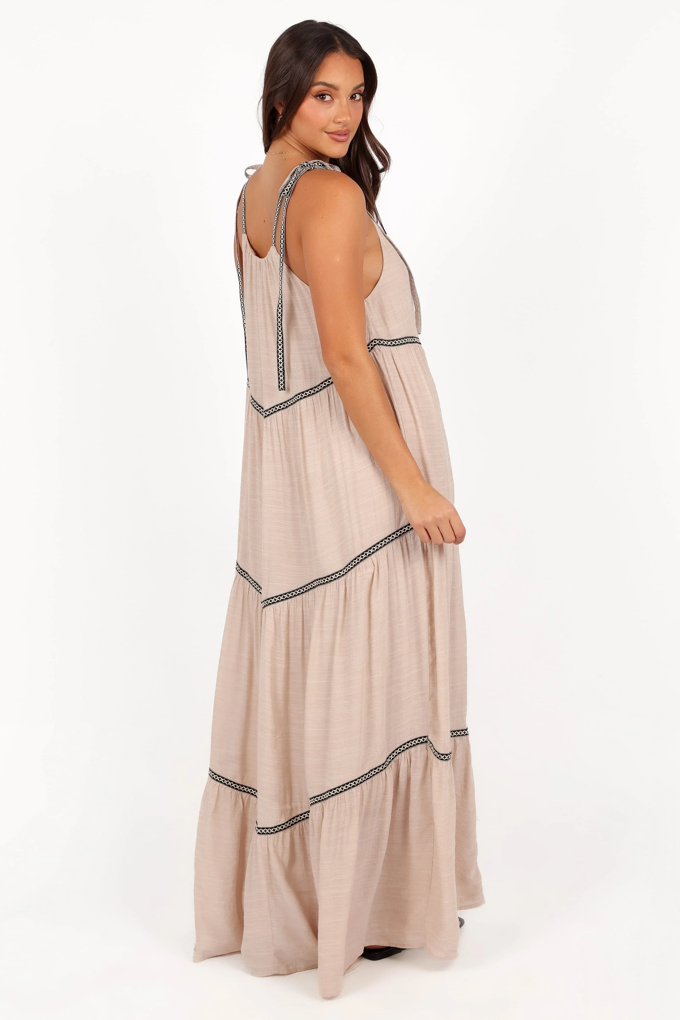 Volina Maxi Dress - Light Taupe - Image 5