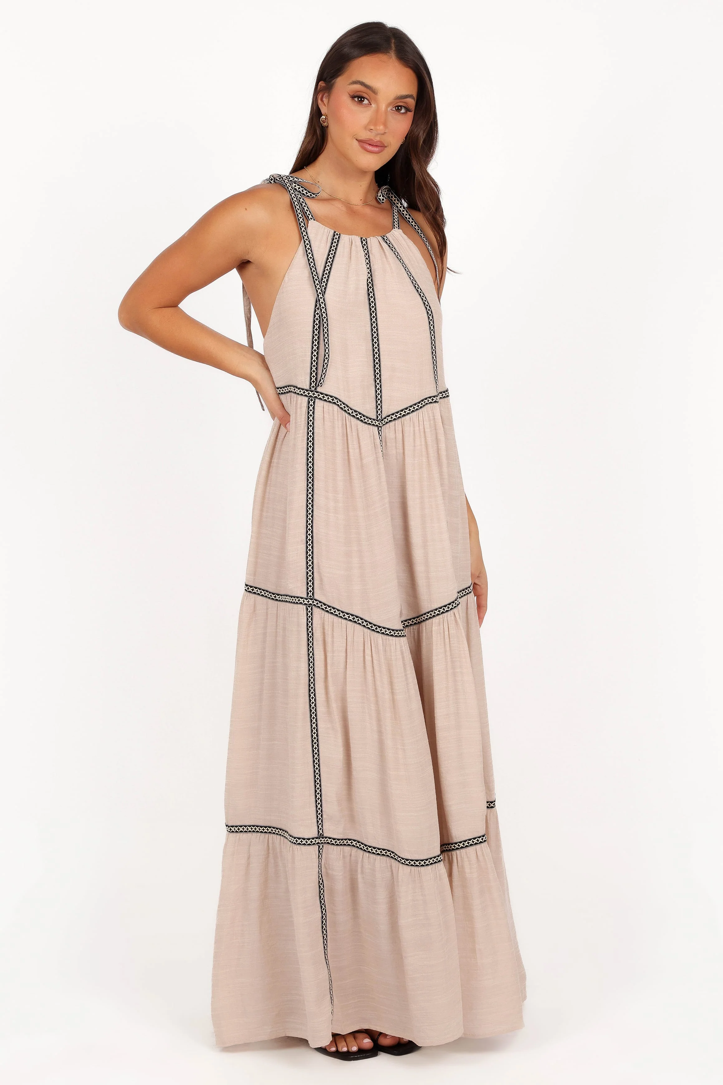 Volina Maxi Dress - Light Taupe - Image 6