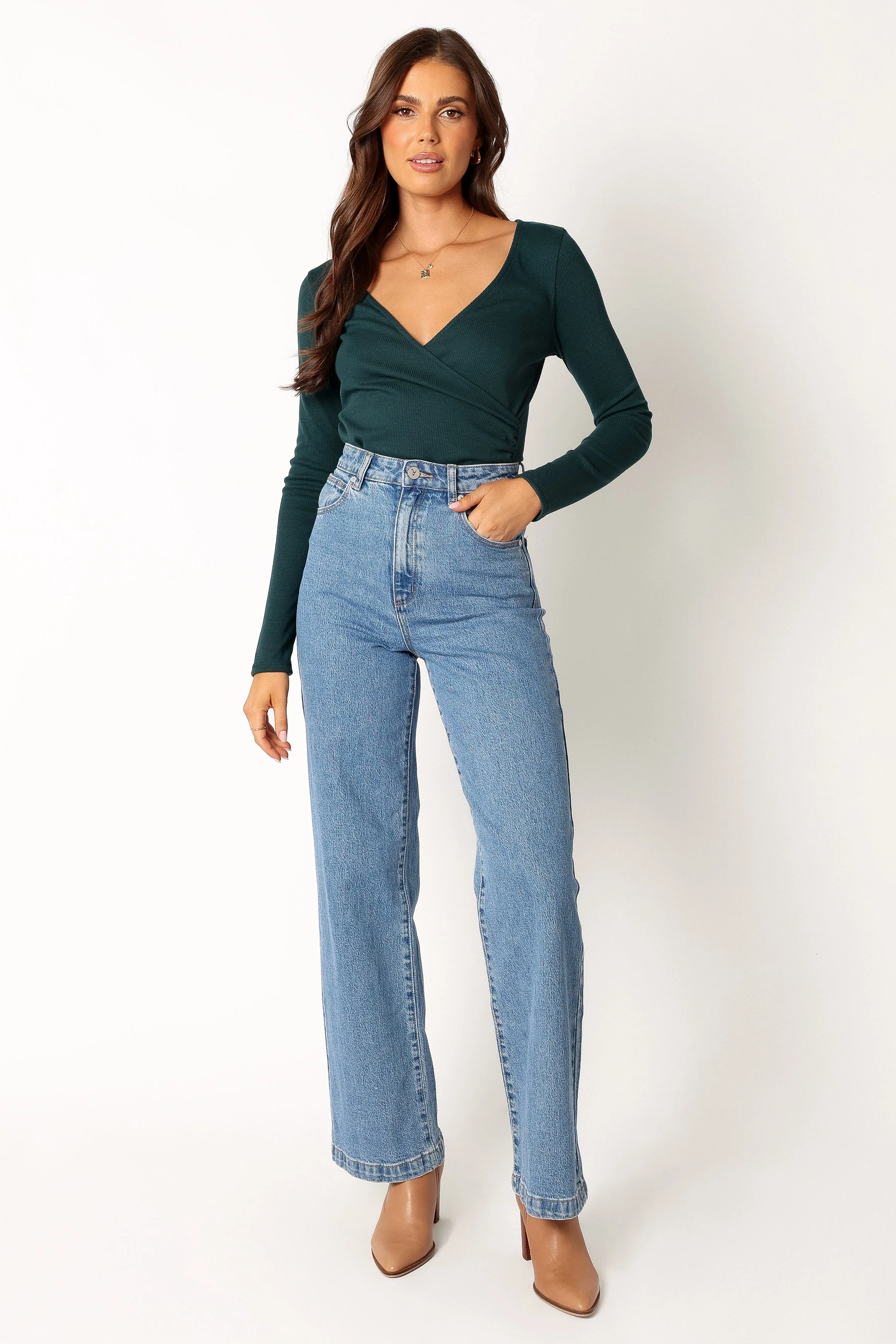 Wells Long Sleeve Bodysuit - Hunter Green - Image 6
