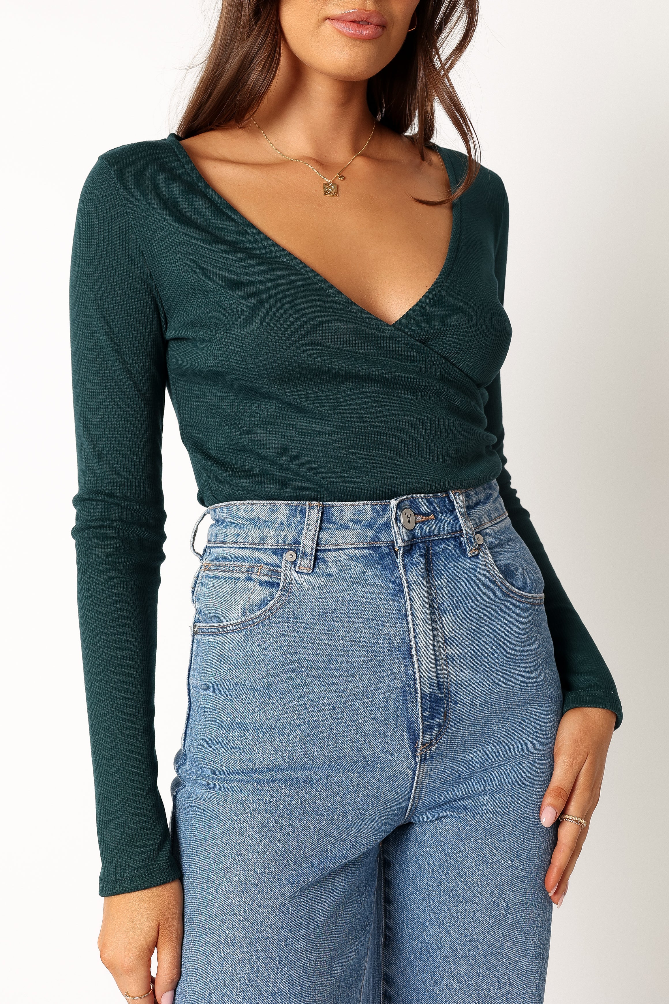 Wells Long Sleeve Bodysuit - Hunter Green - Image 7