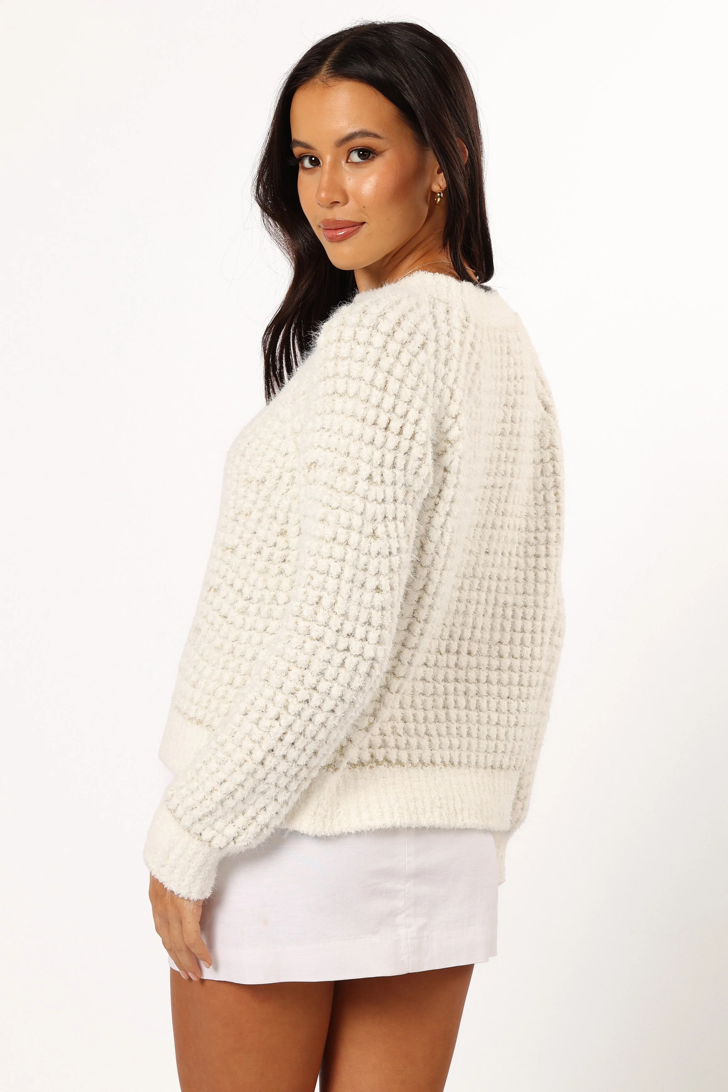 Willa Knit Sweater - White - Image 6