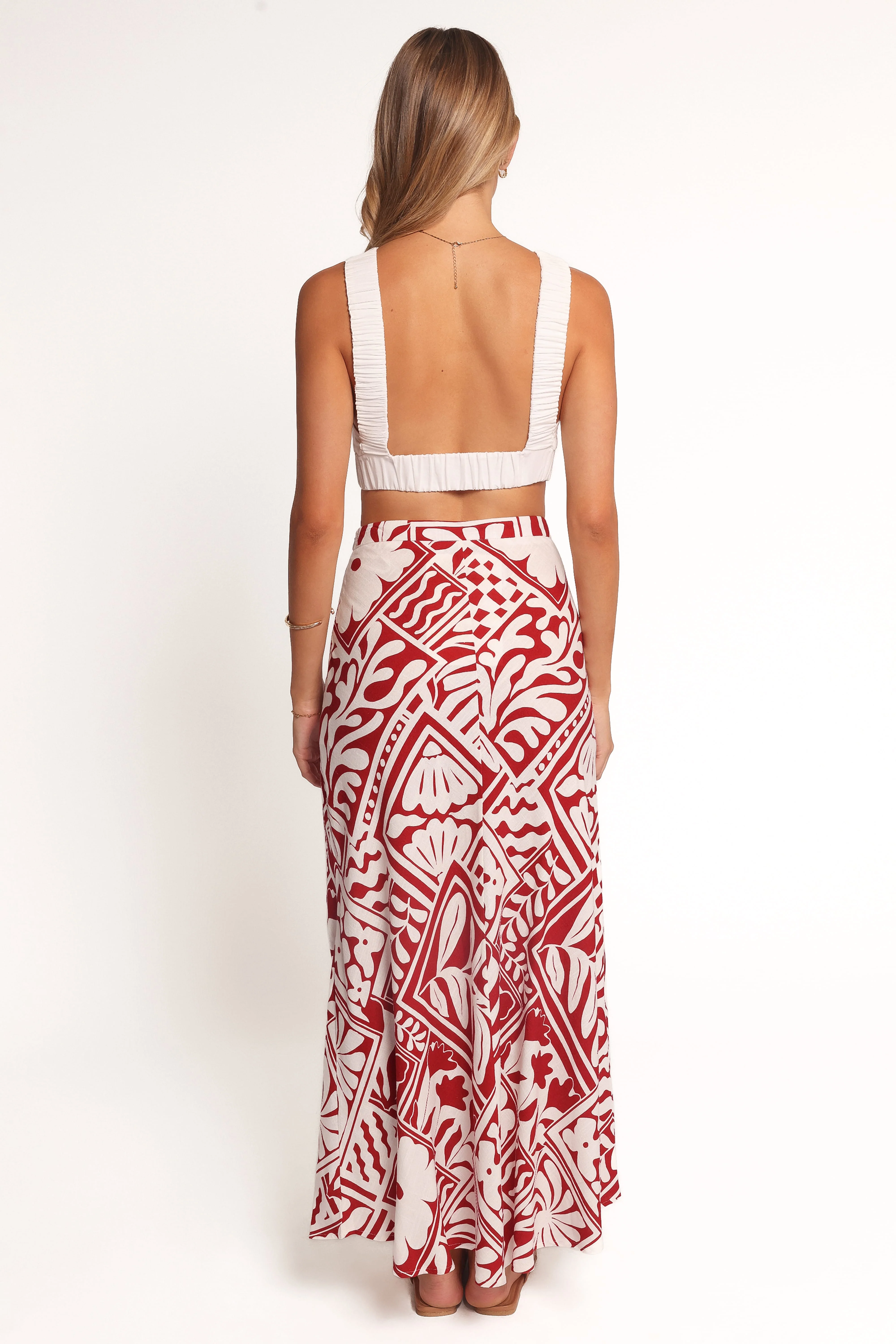 Willow Maxi Skirt - Red Print - Image 4