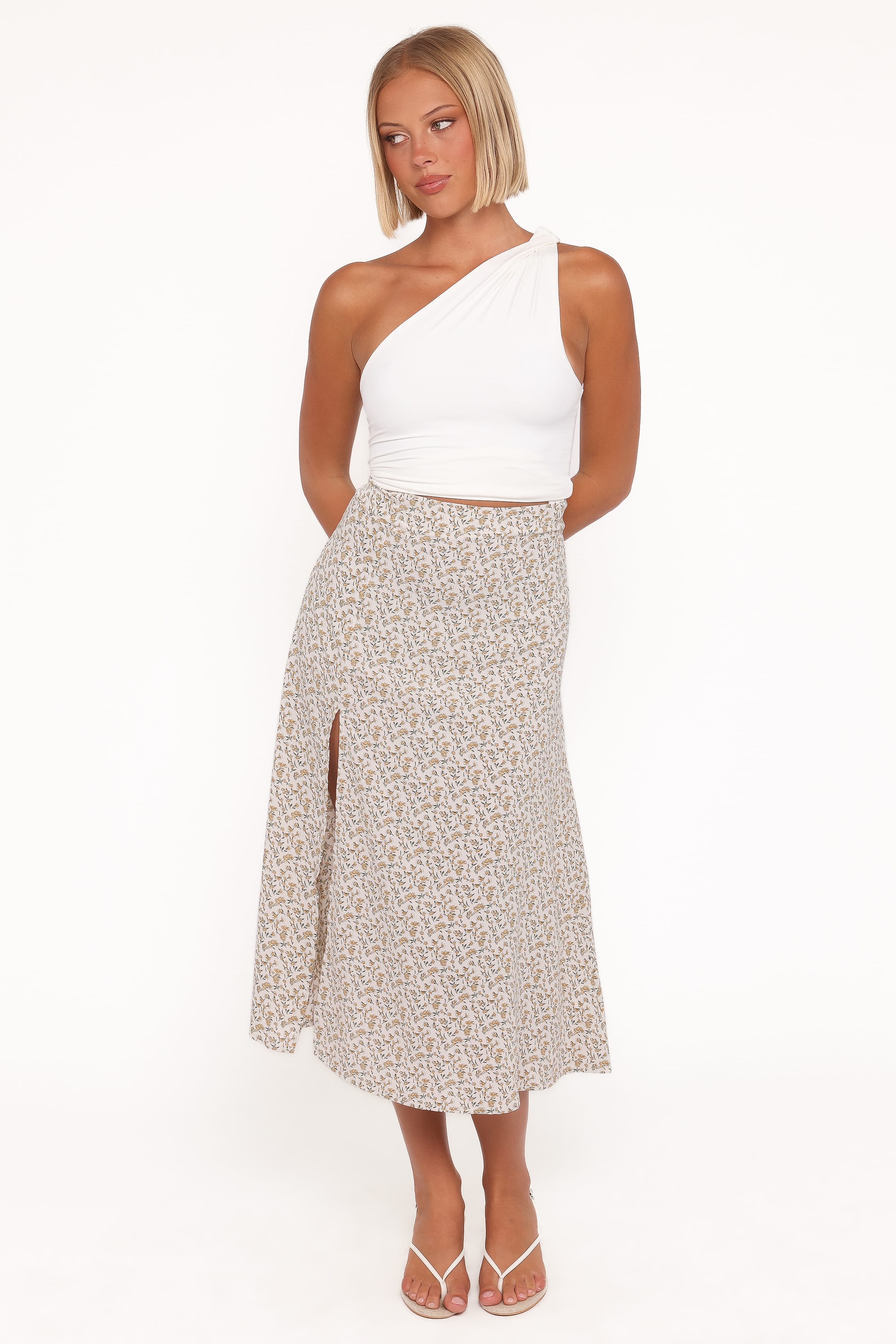 Willow Midi Skirt - Yellow Floral - Image 2
