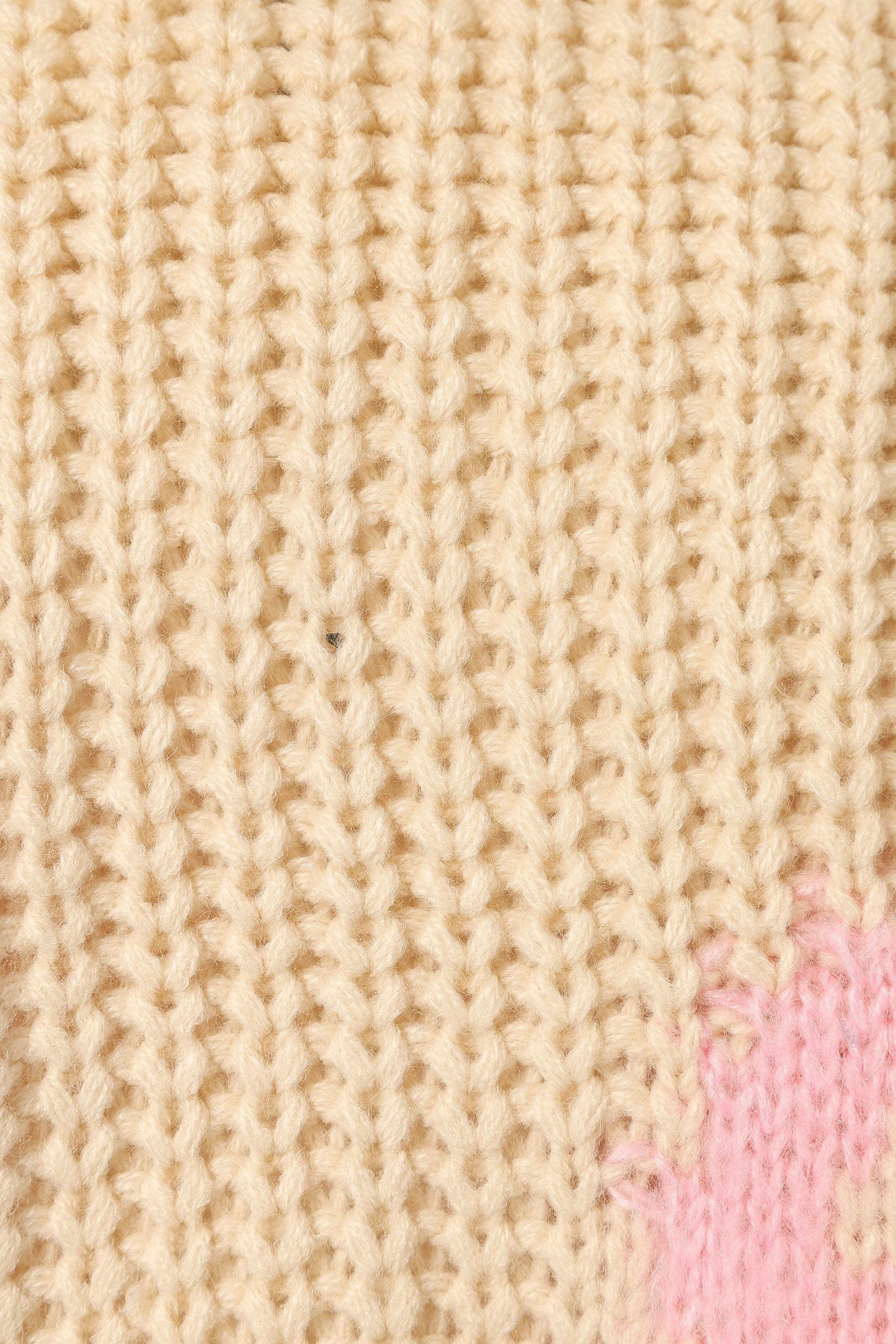 Wren Large Flower Knit Sweater - Cream - Image 7
