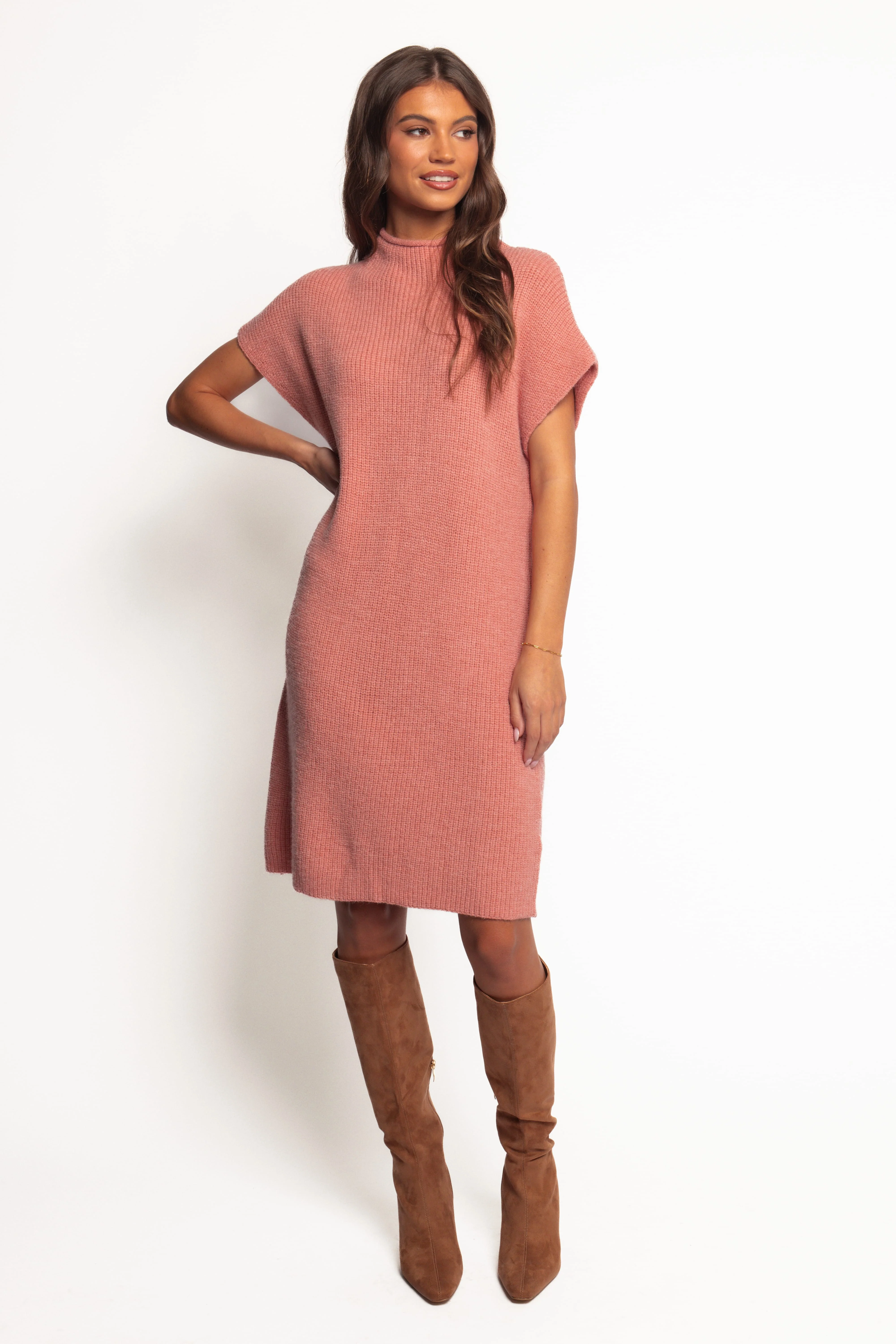 Wright Knit Mini Dress - Pink - Image 2