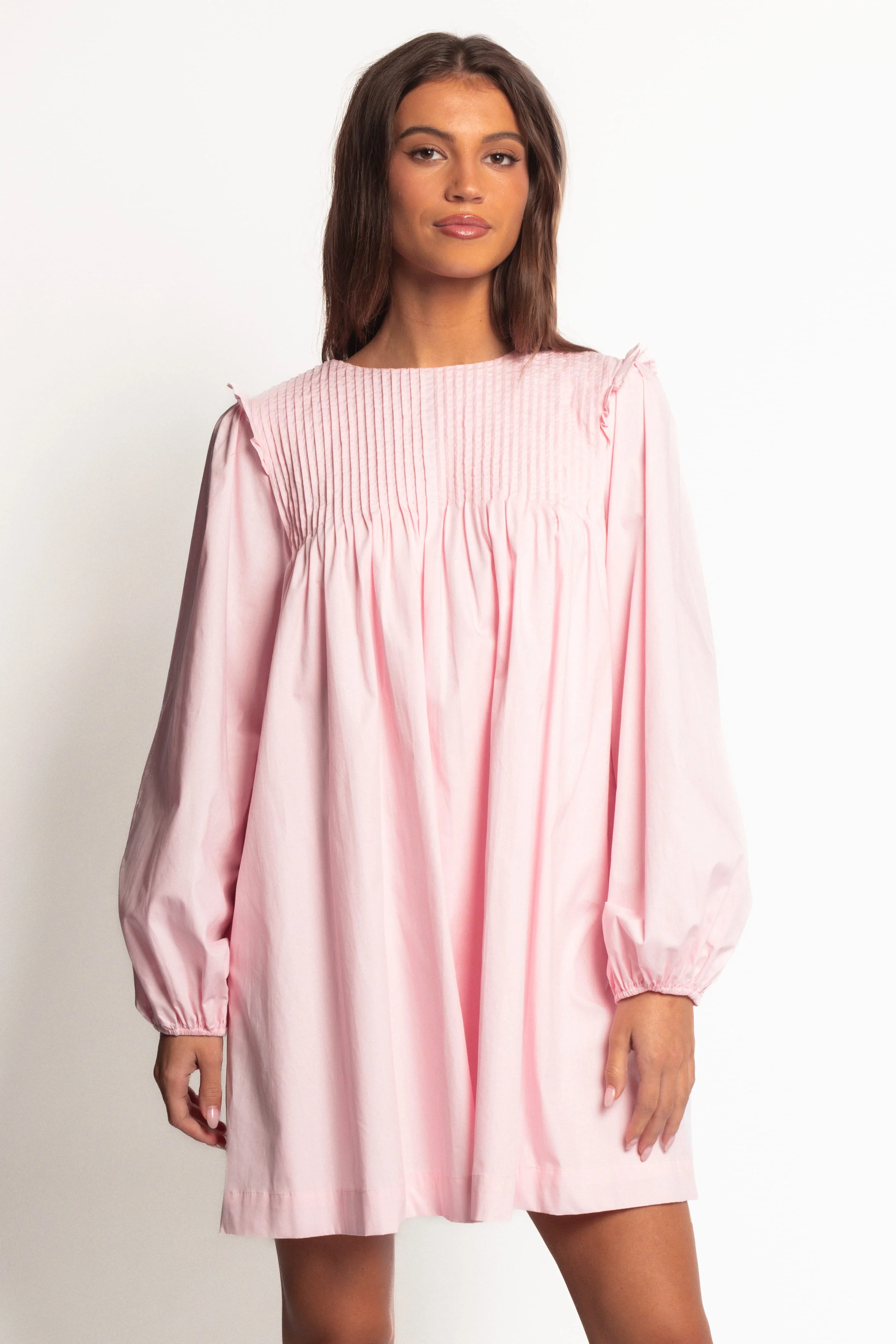 Wyatt Long Sleeve Mini Dress - Pink - Image 7
