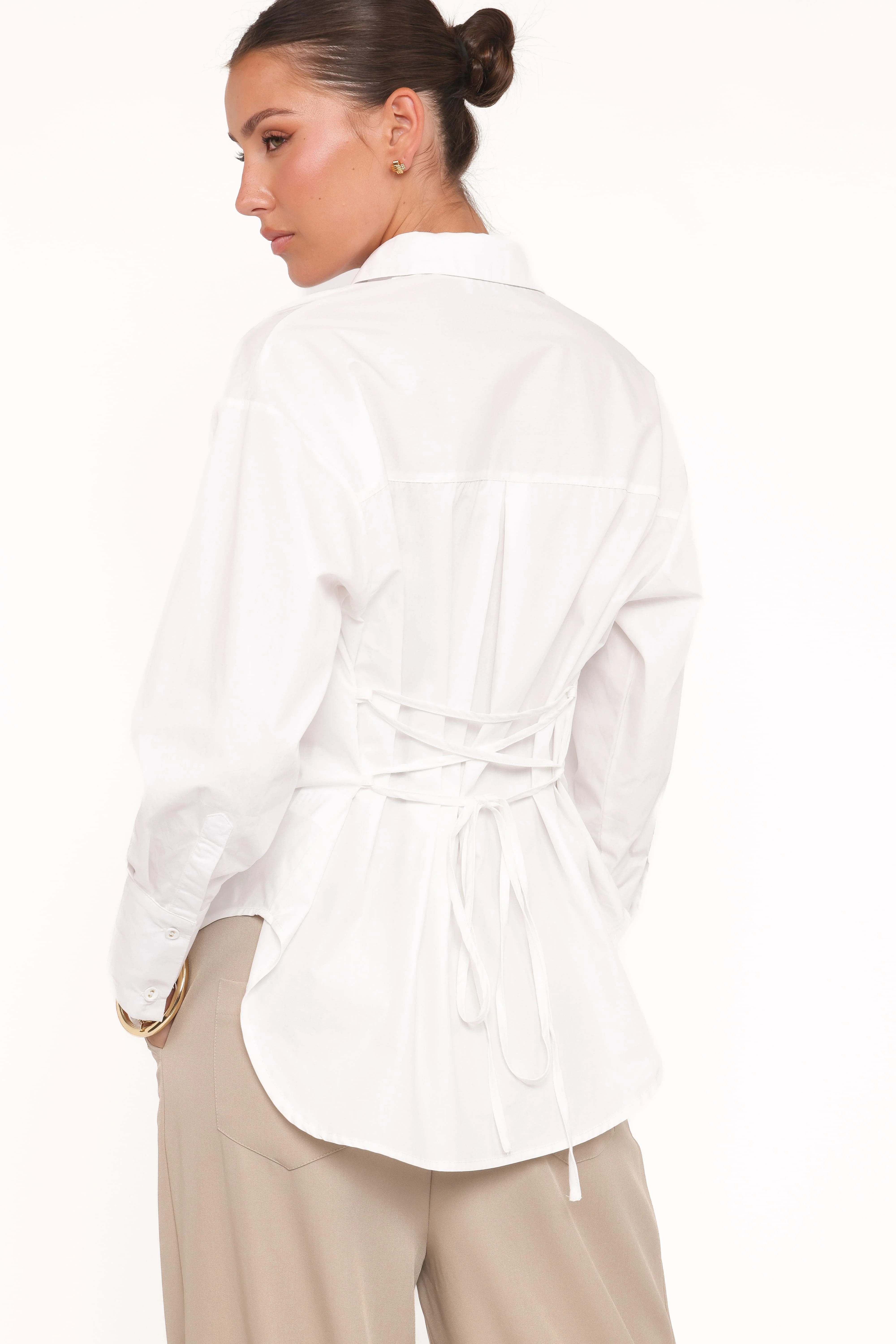 Yacra Tie Shirt - White - Image 6