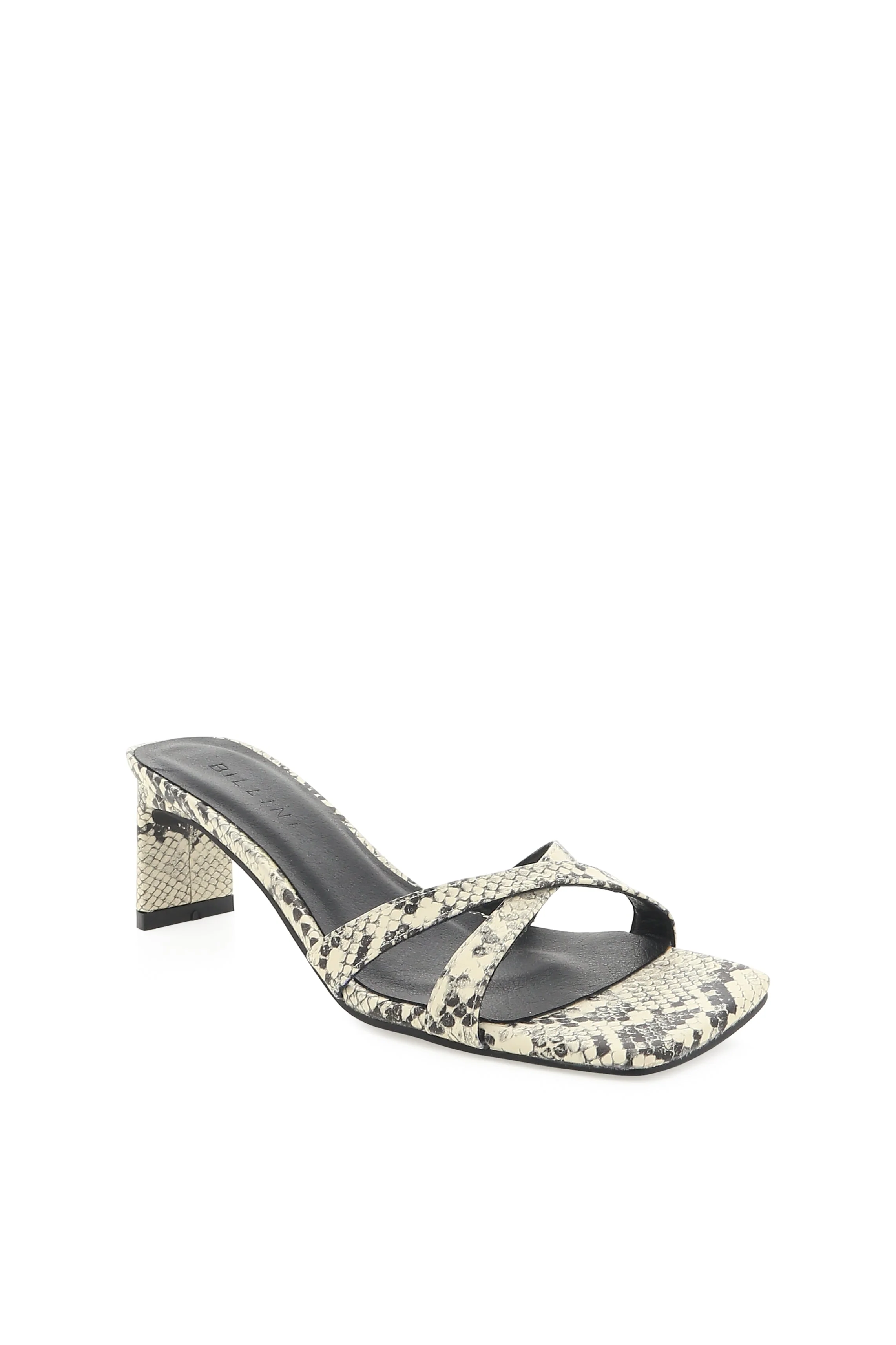 Yahara Mid Block Heel - Cream Snake - Image 3
