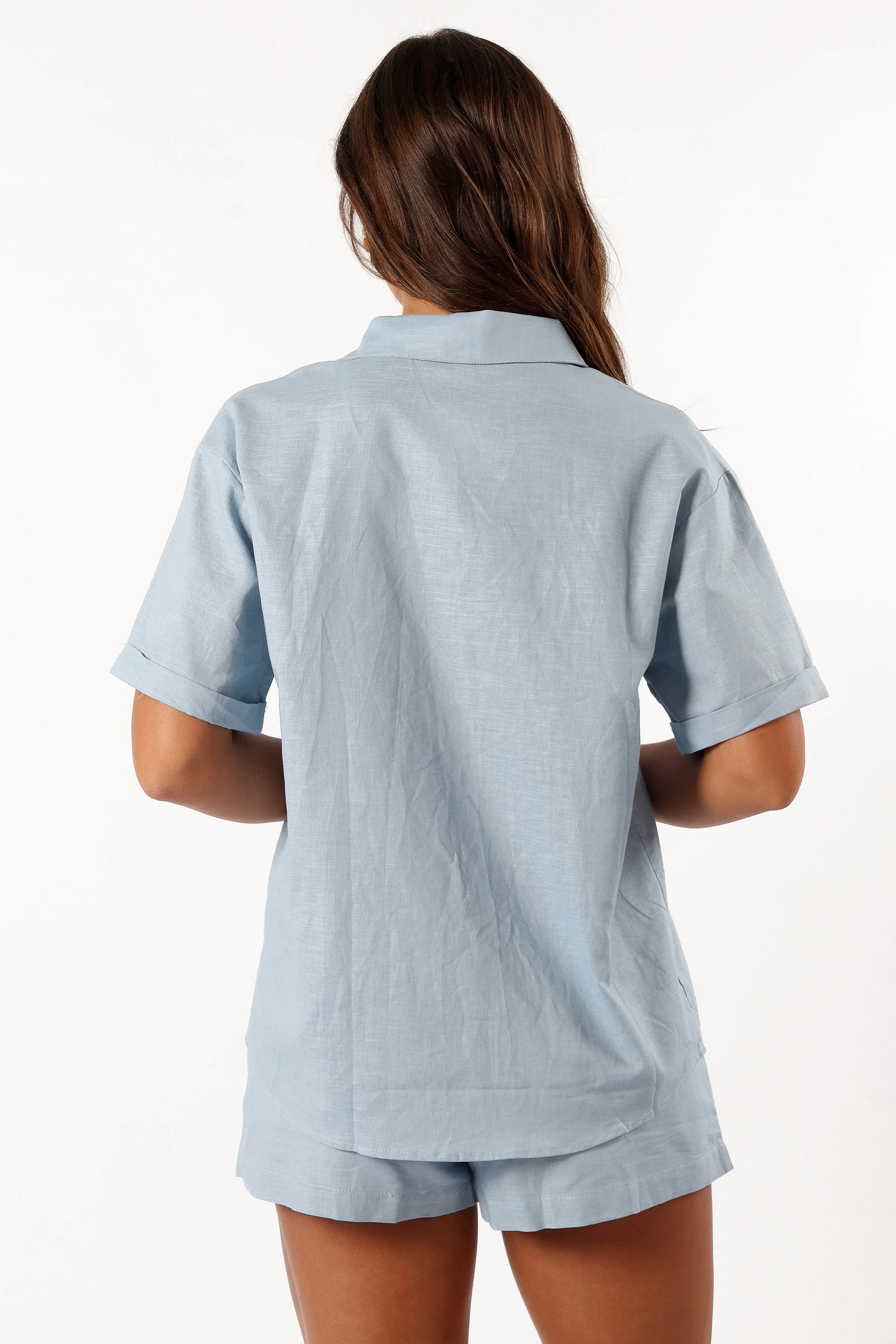 Yuma Button Down Top - Blue - Image 4
